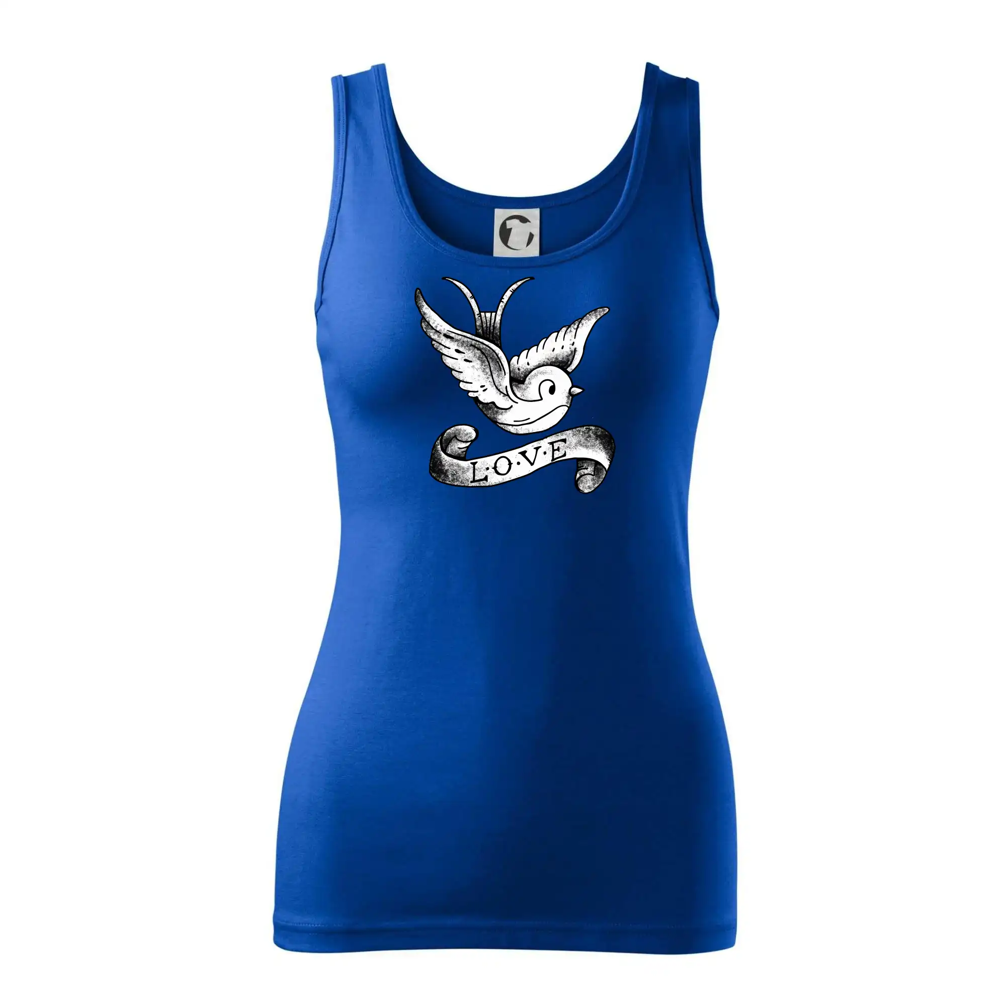 Tričká pre zamilovaných - Love holubica - kreslená - Dámske tielko