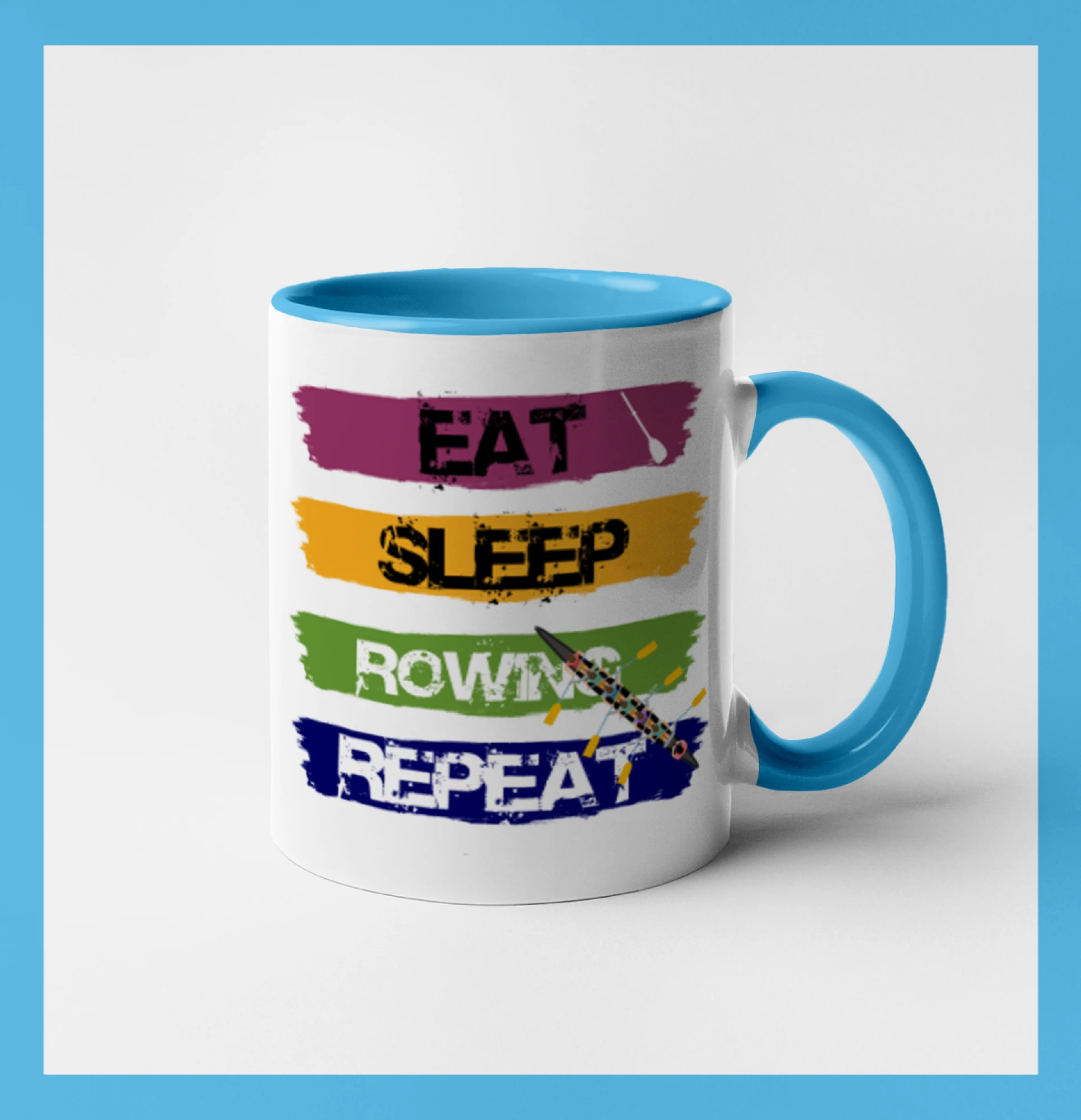 Eat sleep rowing repeat barevné