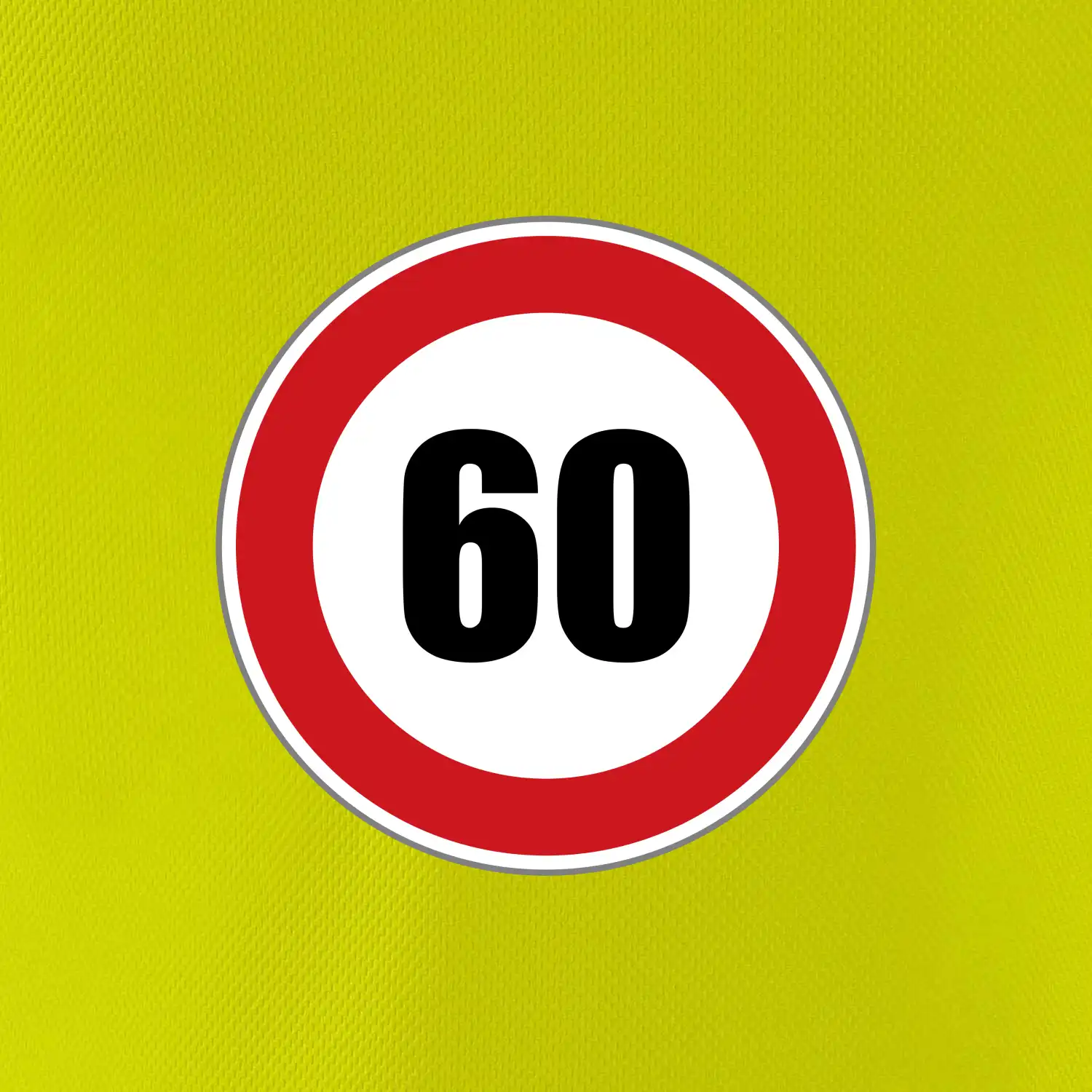 Dopravní značka - omezení rychlosti 60