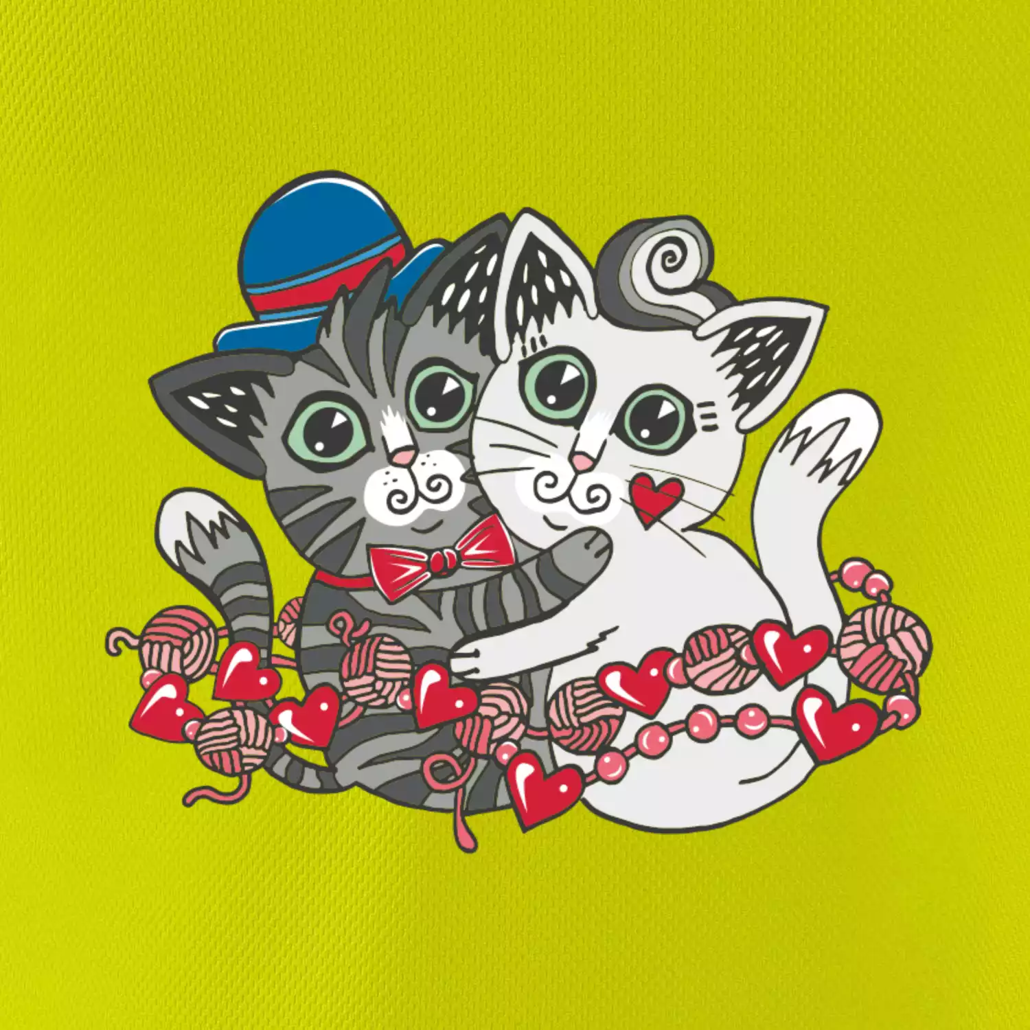 Mačky v objatí (Pecka design)