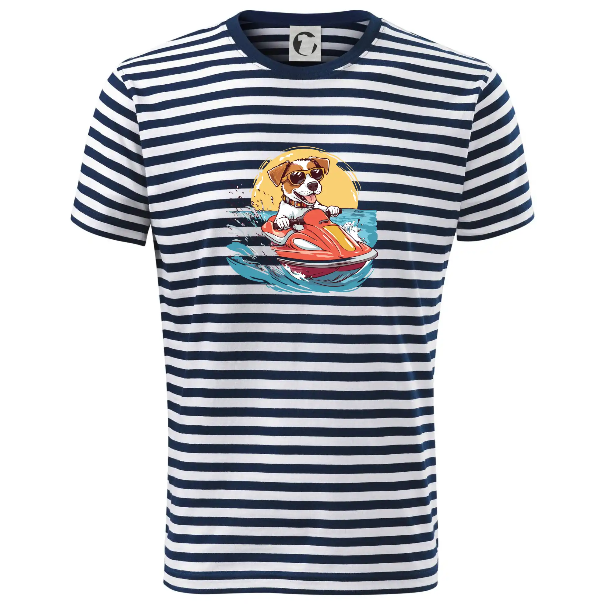 Jack Russell Teriér na tričku - Jack russell teriér na vodnom skútri - Tričko na vodu