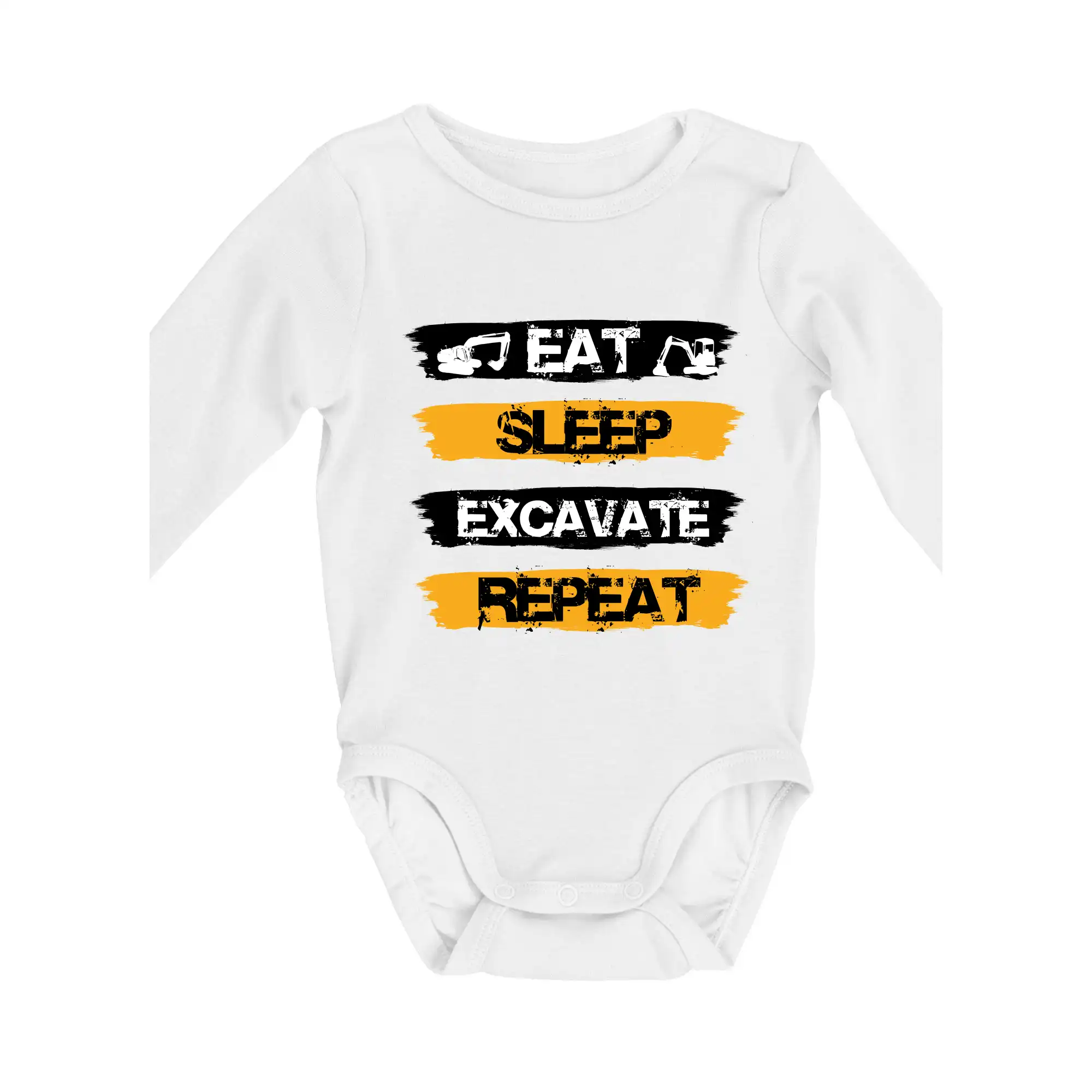 Eat Sleep Excavate Repeat - Body dojčenské s dlhým rukávom