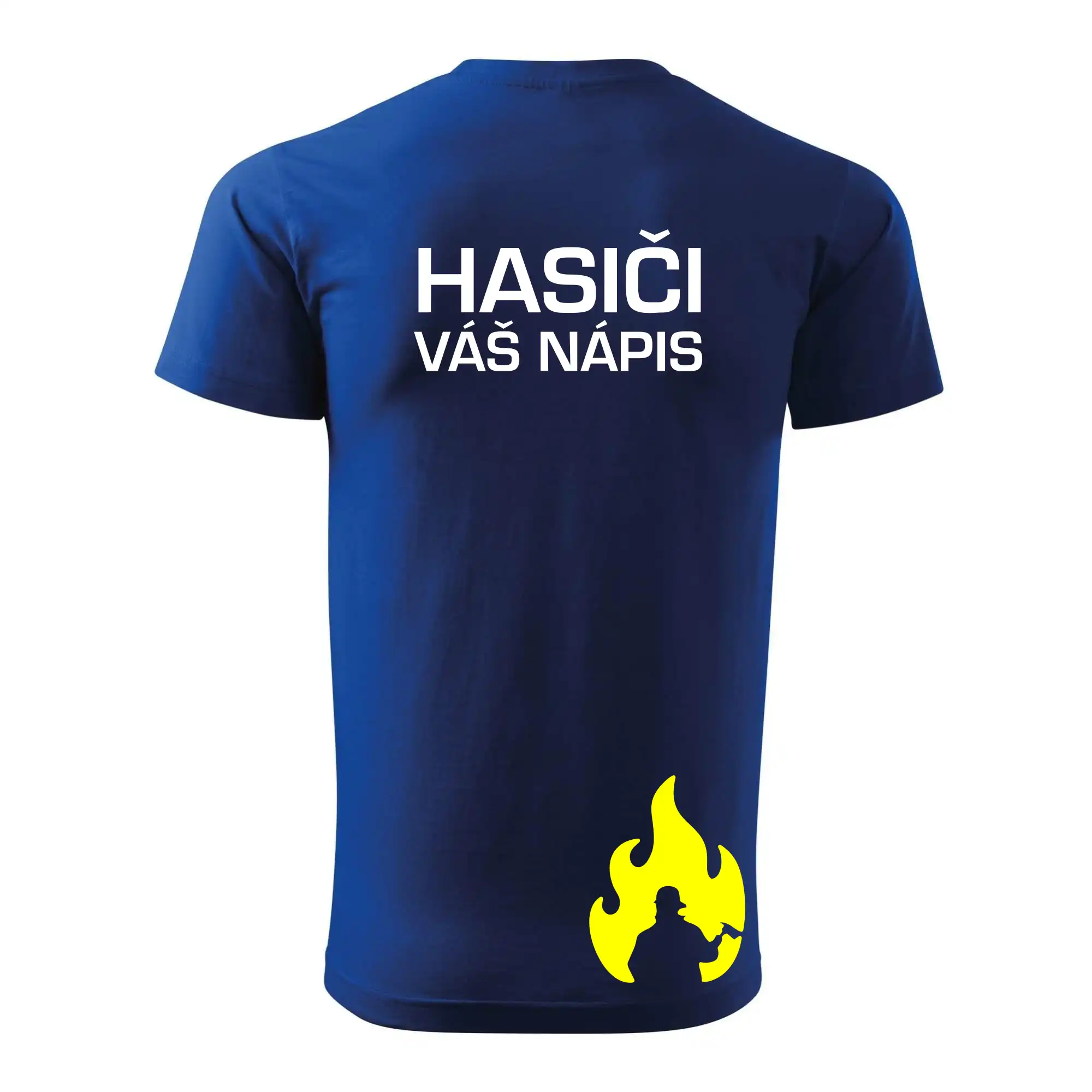 Hasič stojaci - nápis hasiči - Veľký nápis na chrbte