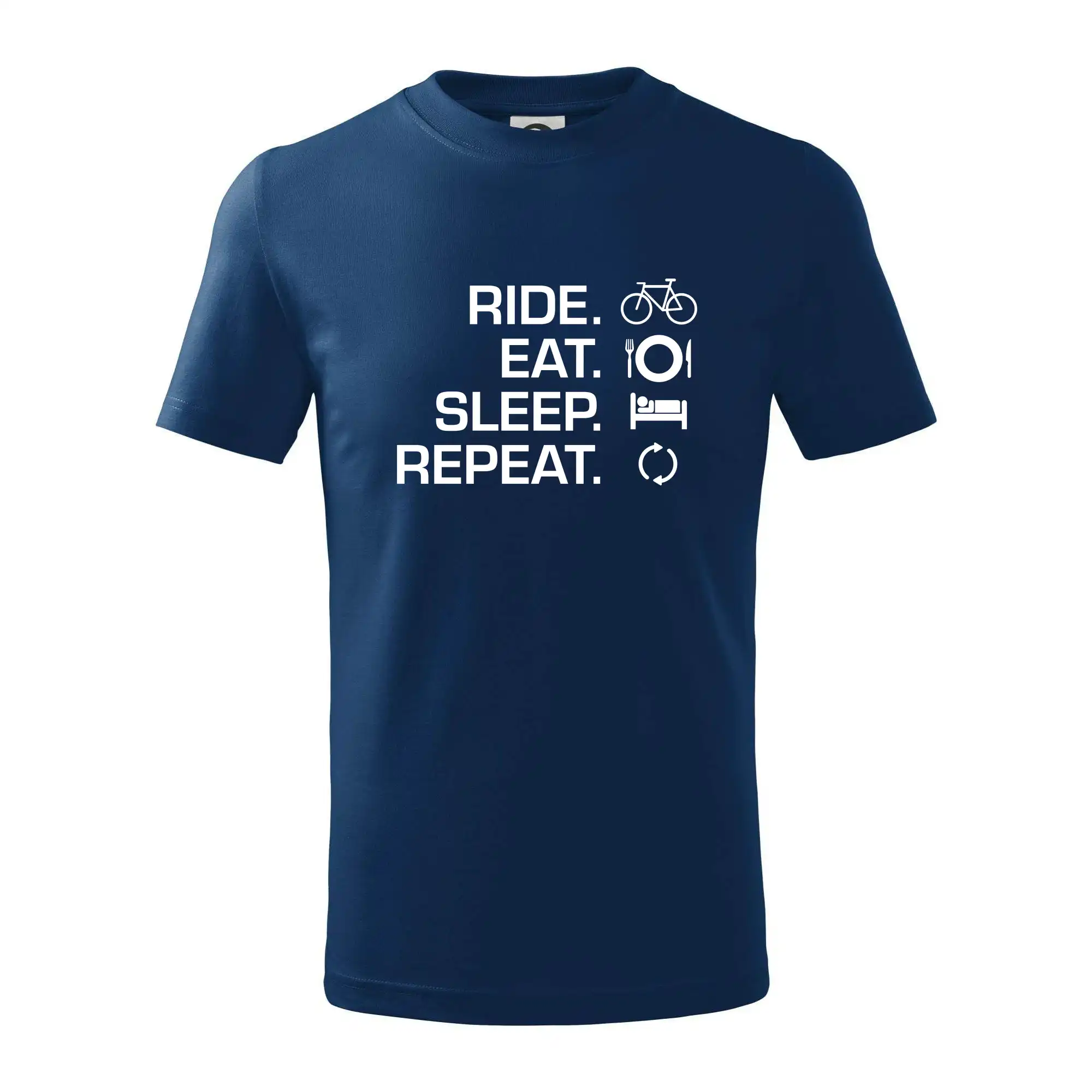 Tričko ako darček pre cyklistu - Ride Eat Sleep Repeat bicykel - Tričko detské bavlnené