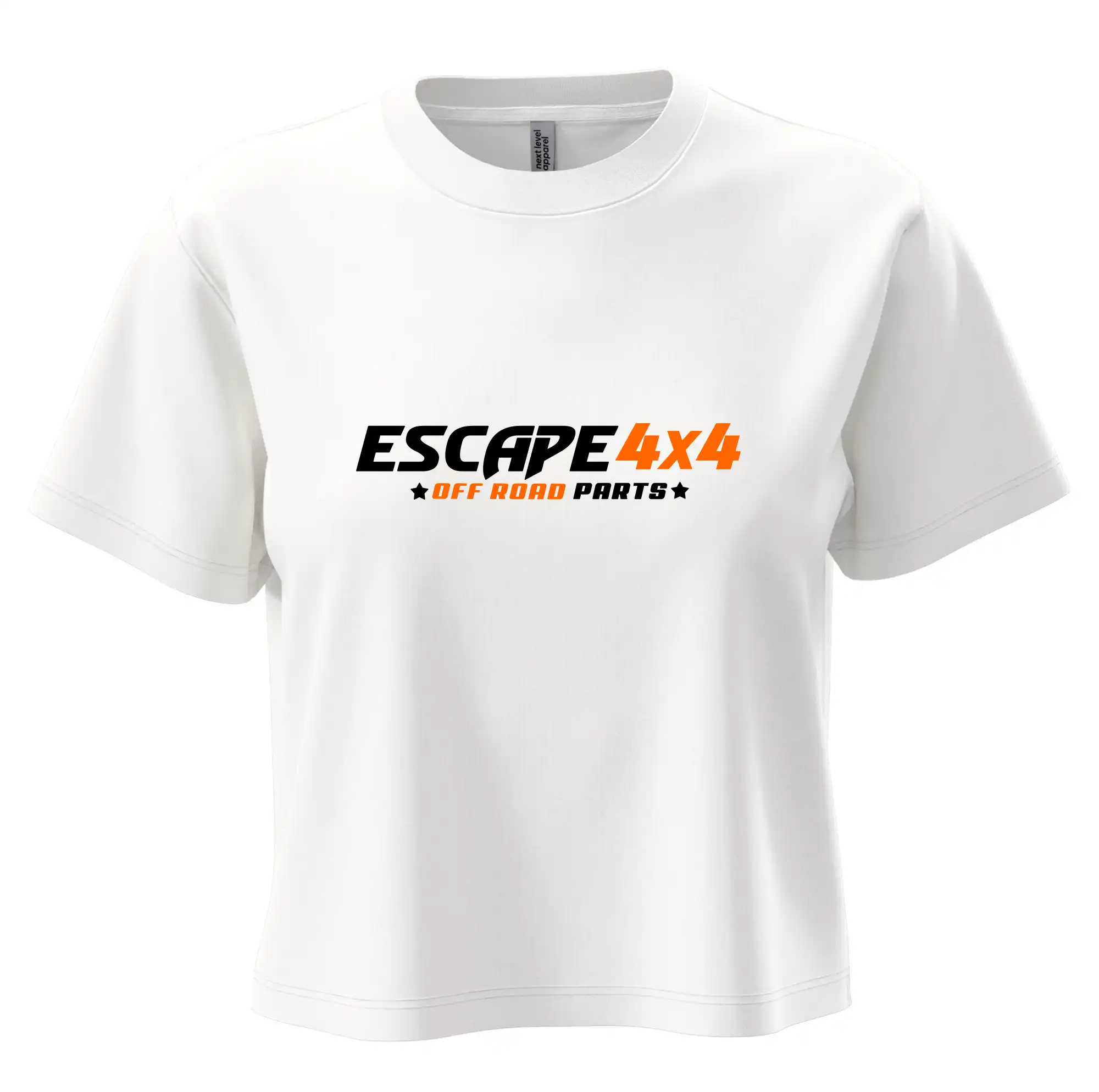 MyShirt tričká - Escape 4x4 Nápis vpředu a pneumatika na zádech - Boxy cropped tričko OVERSIZE