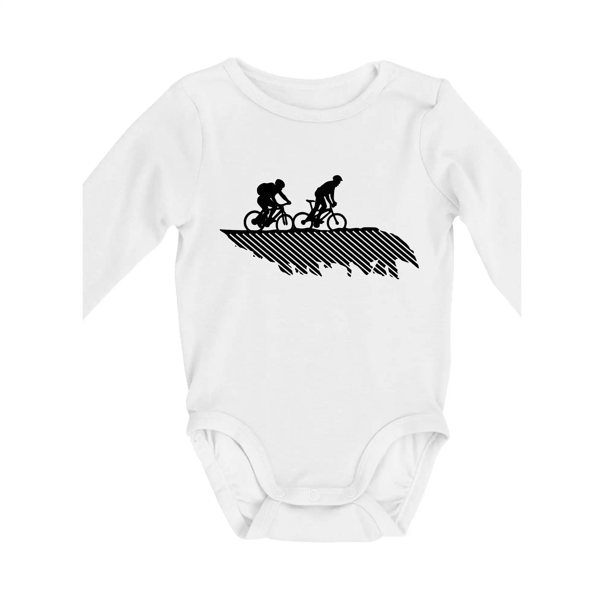 Tričko ako darček pre cyklistu - Cyclo duo - Body dojčenské s dlhým rukávom