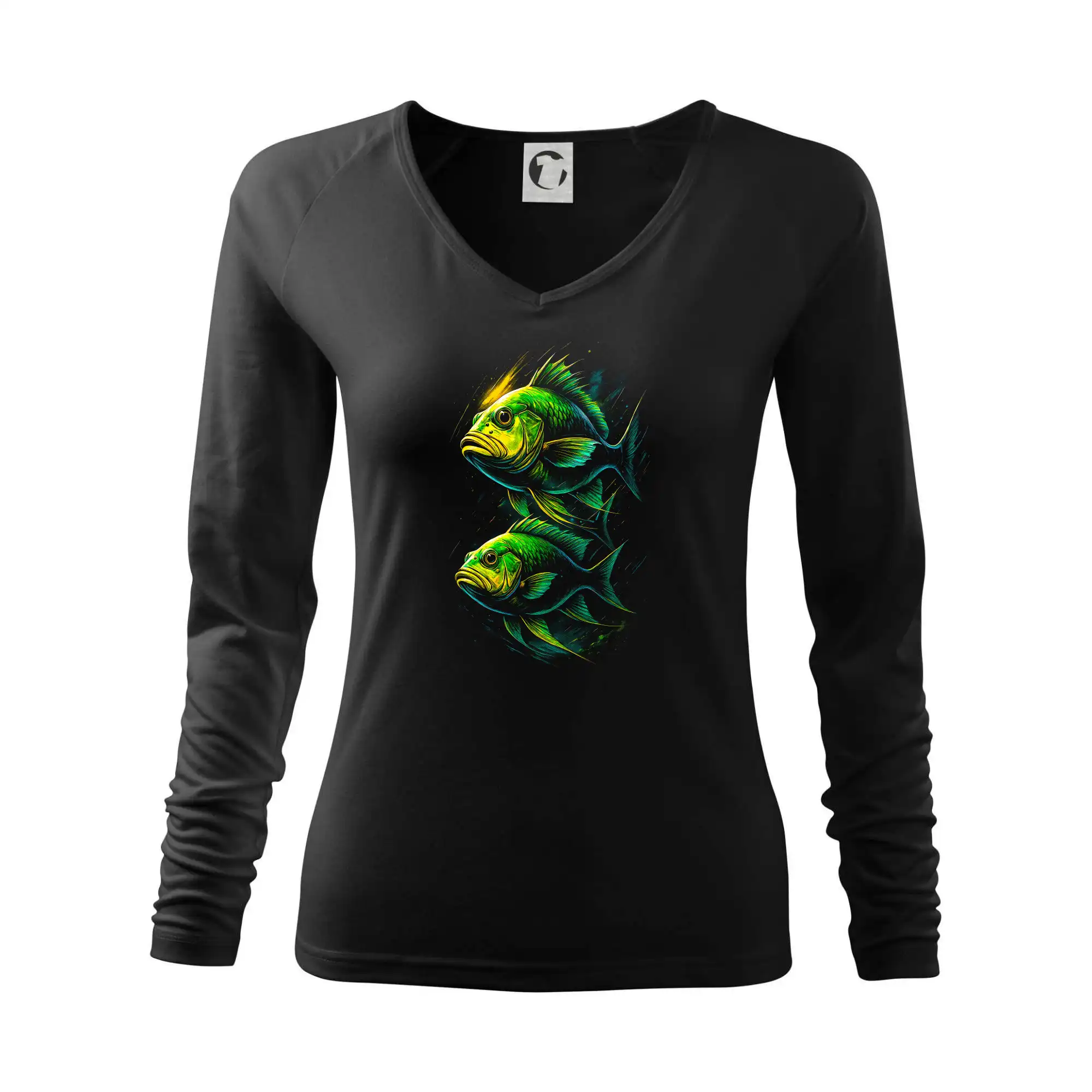 Tričká pre rybárov s potlačou - Nákres Ryby v harmónii - Tričko dámske Elegance