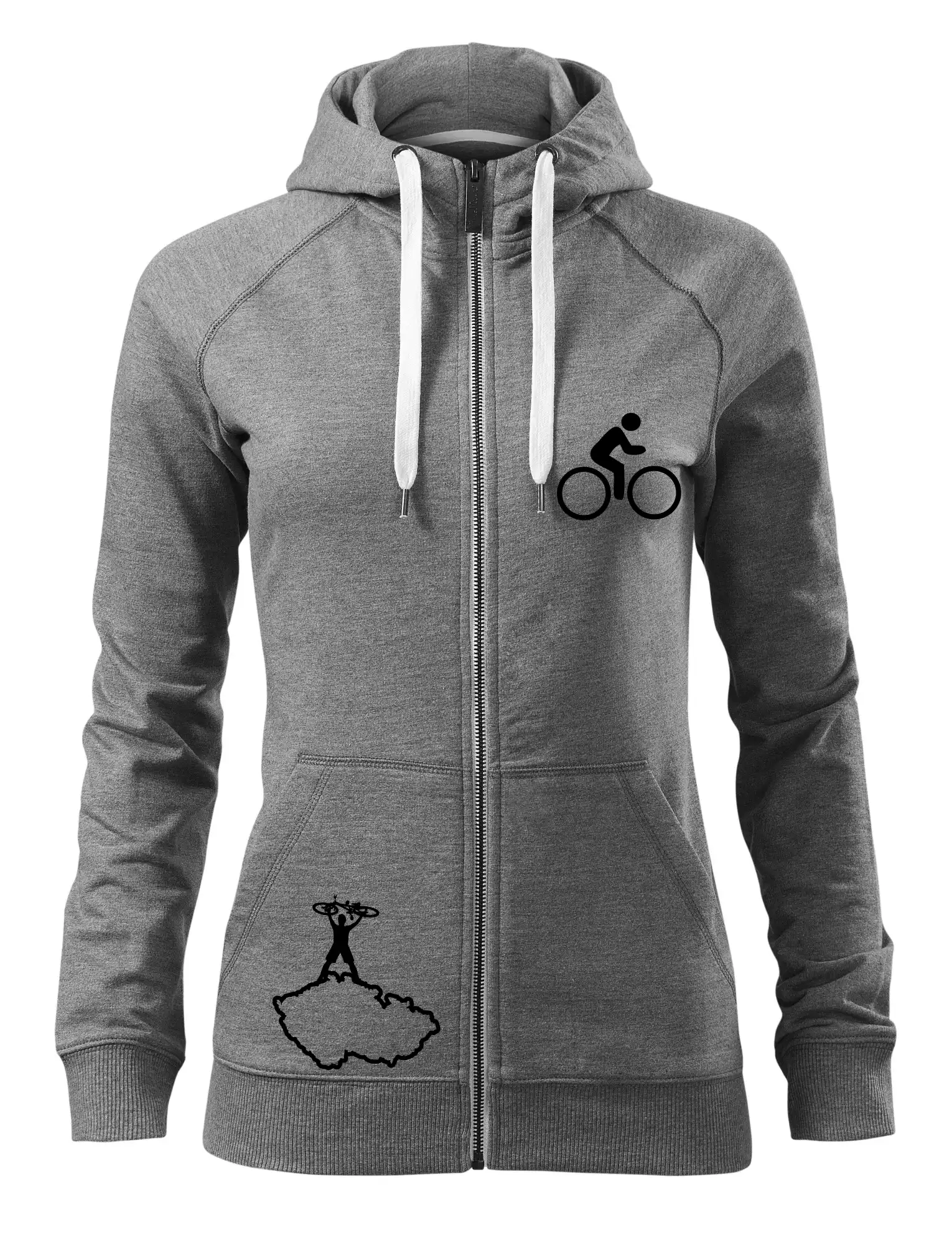 Mapa ČR + kolo na prsu