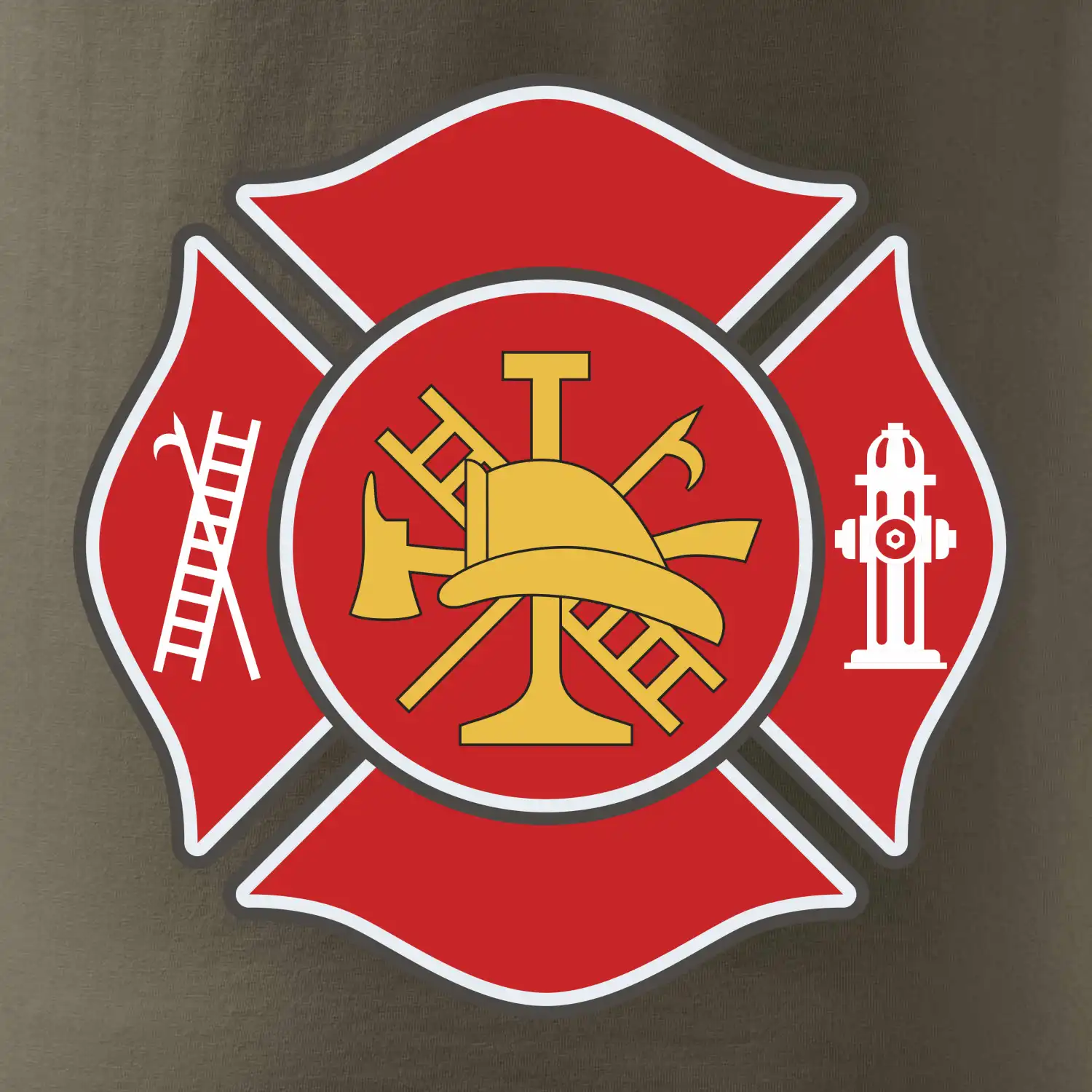 Fire department logo červené