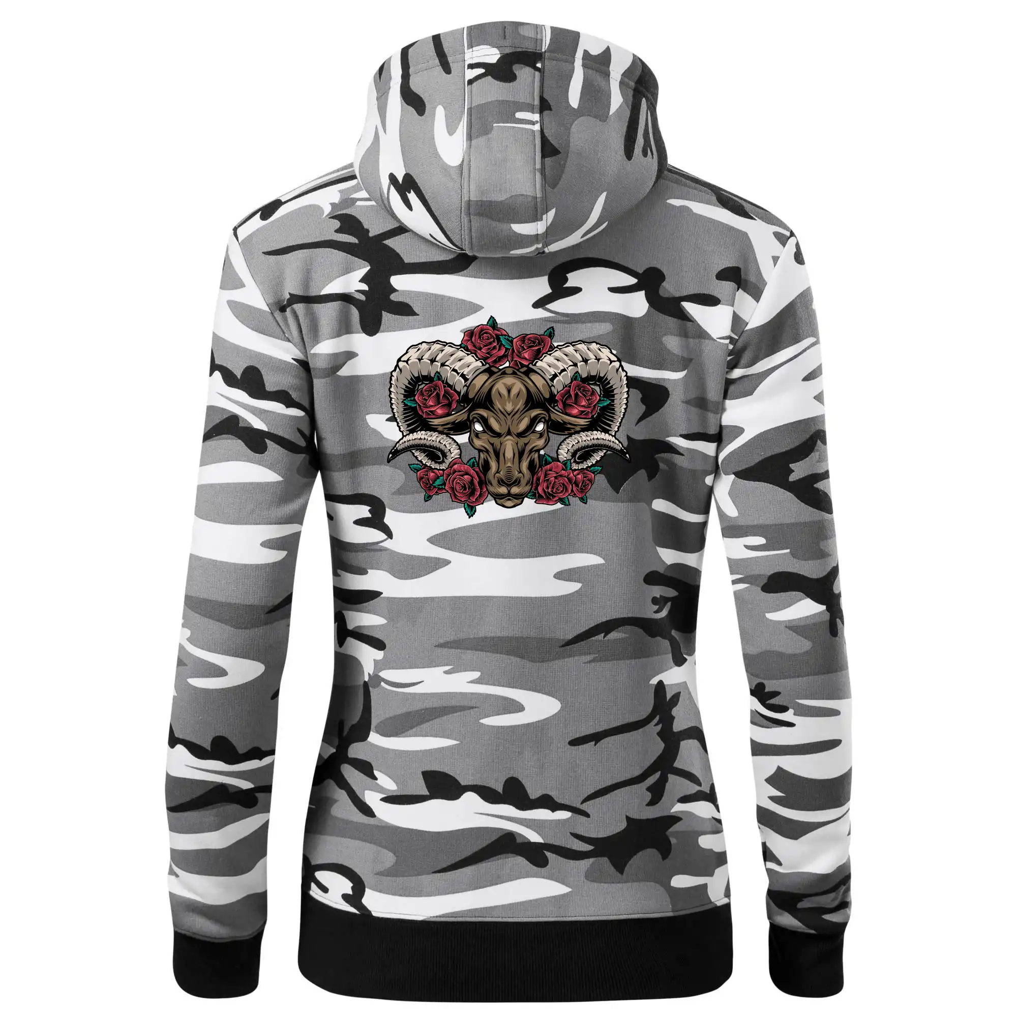 Hlava berana s růžemi