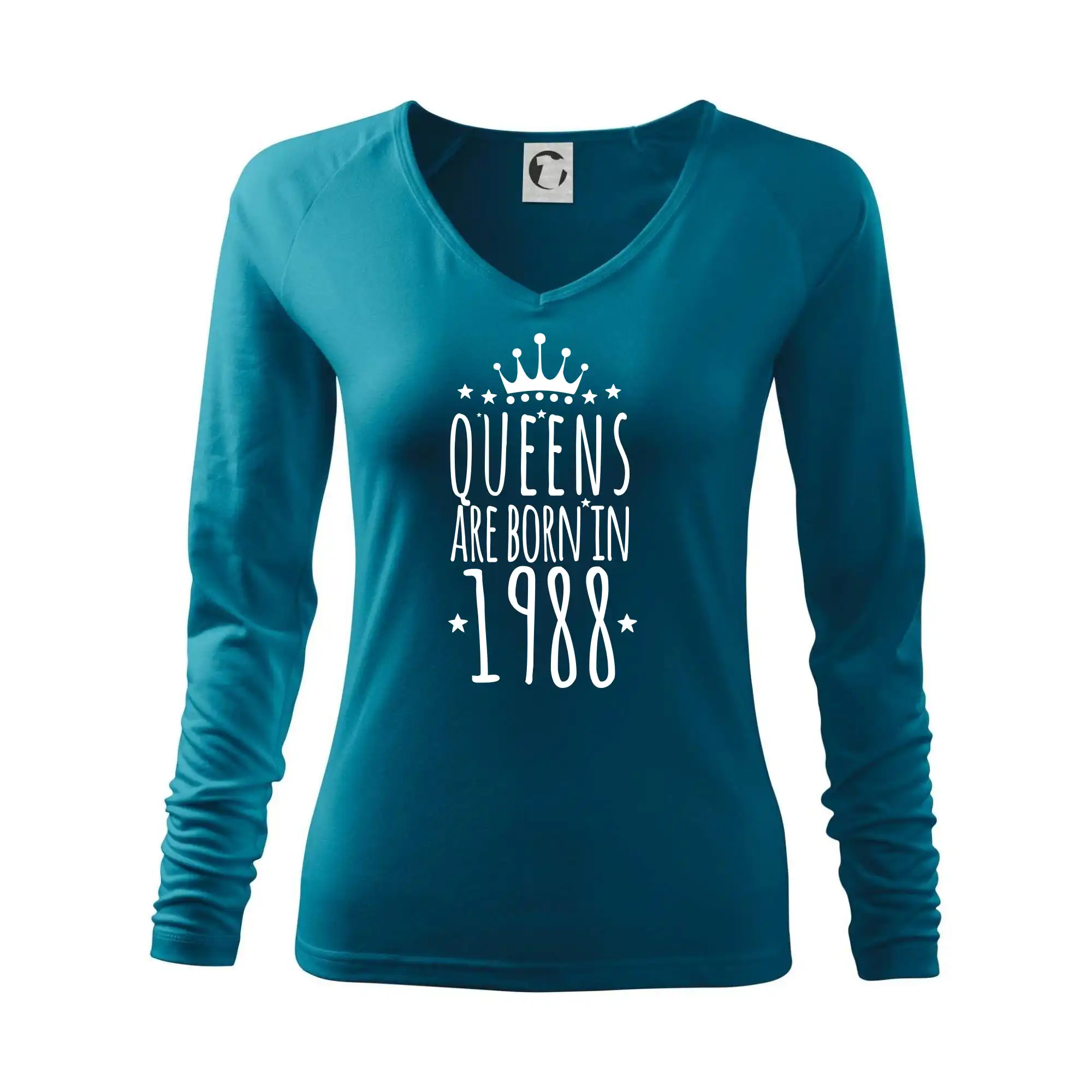 Trička s ročníkom 1988 - Queens are born in 1988 - Tričko dámske Elegance