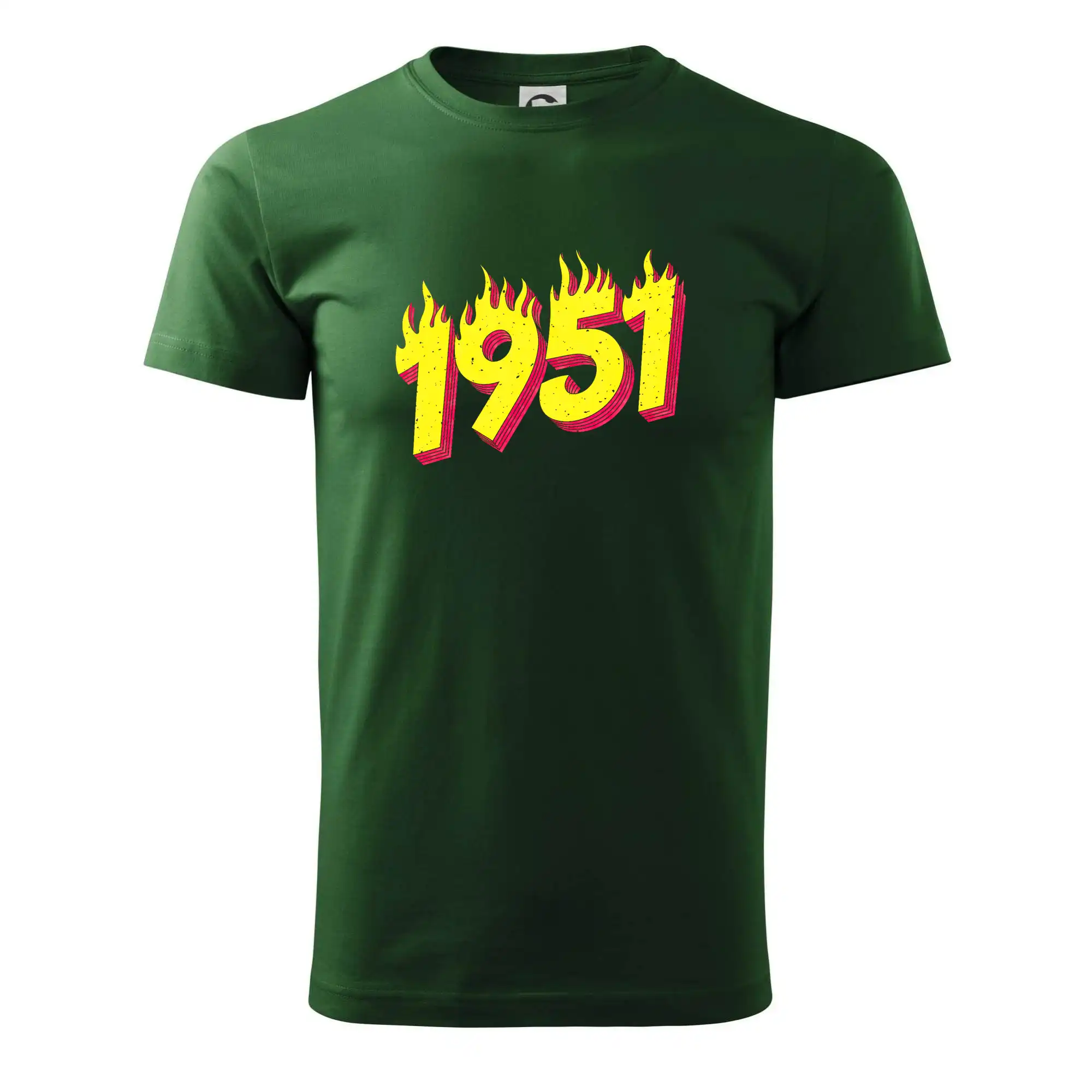 Trička s ročníkom 1951 - Narodeniny v ohni 1951 - Tričko extra veľké  (5-8XL)