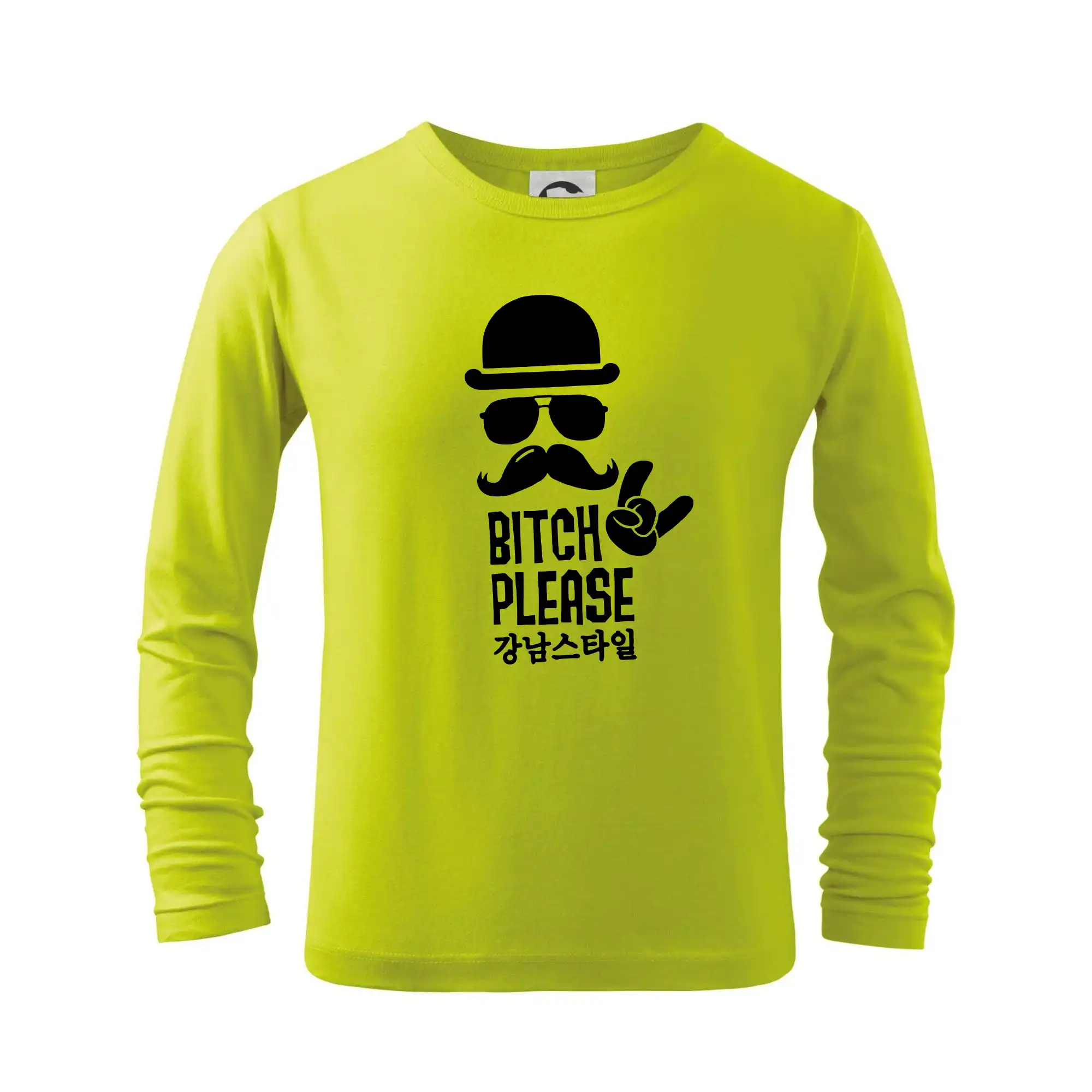 Tričká s fúzikmi - Bitch please! Mustache - Tričko detské Long Sleeve