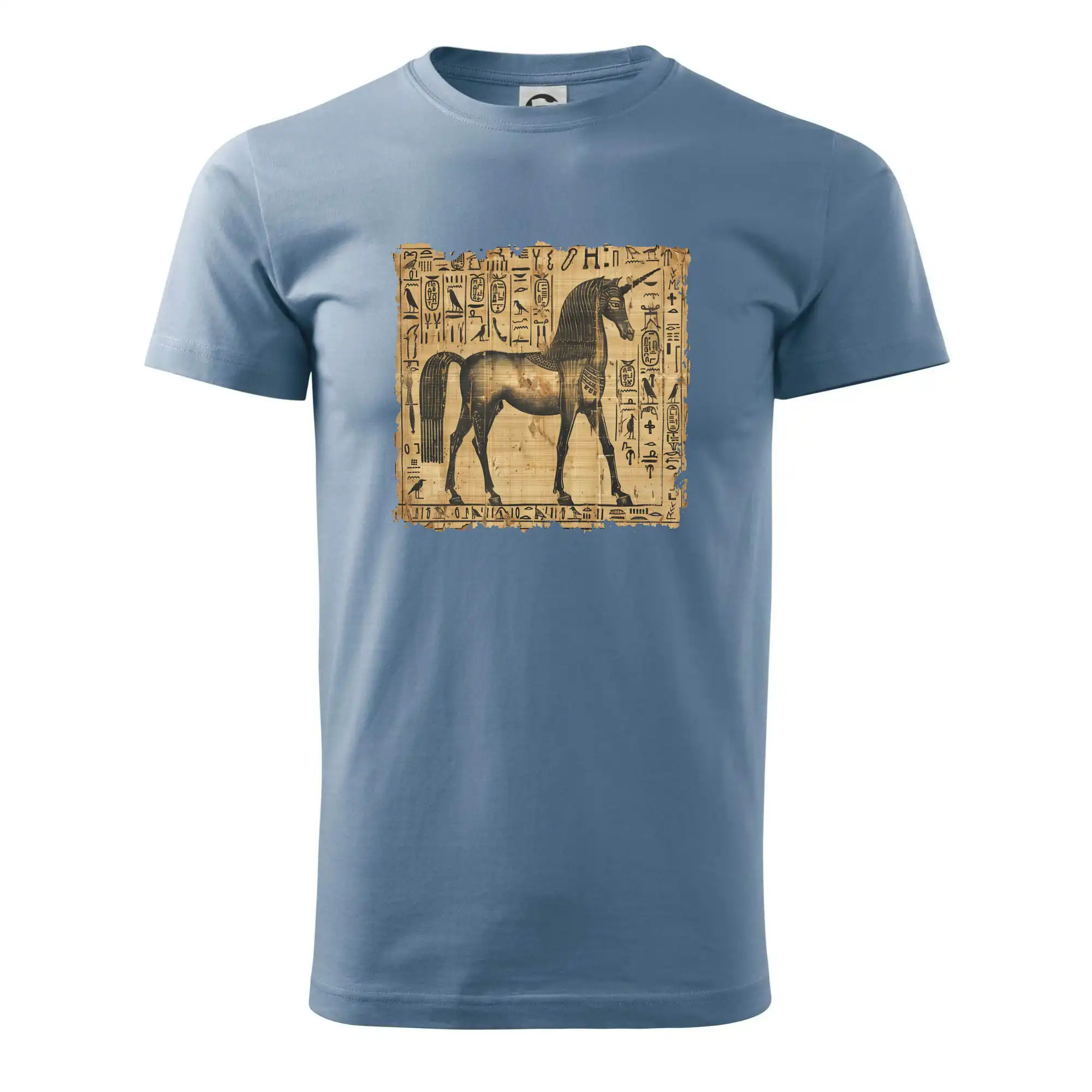 Tričká s jednorožcom - Egyptské hieroglyfy jednorožec - Pánske tričko nižšej gramáže