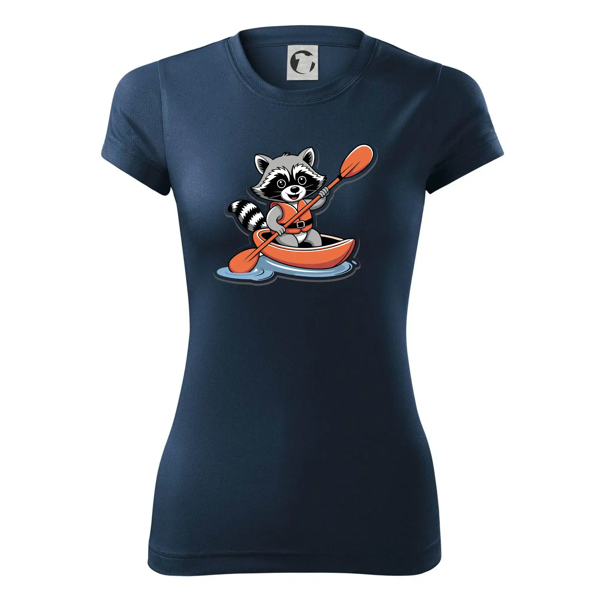 Mýval v kajaku kreslený