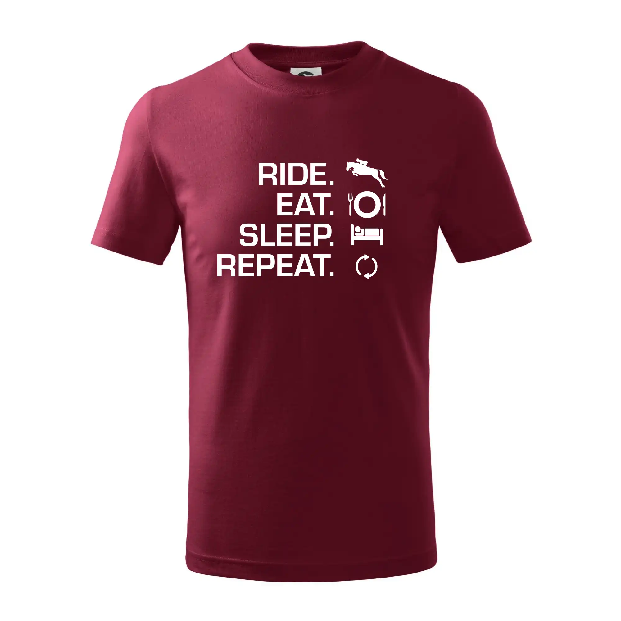 Tričká s koňmi - Ride Eat Sleep Repeat Kôň - Tričko detské bavlnené