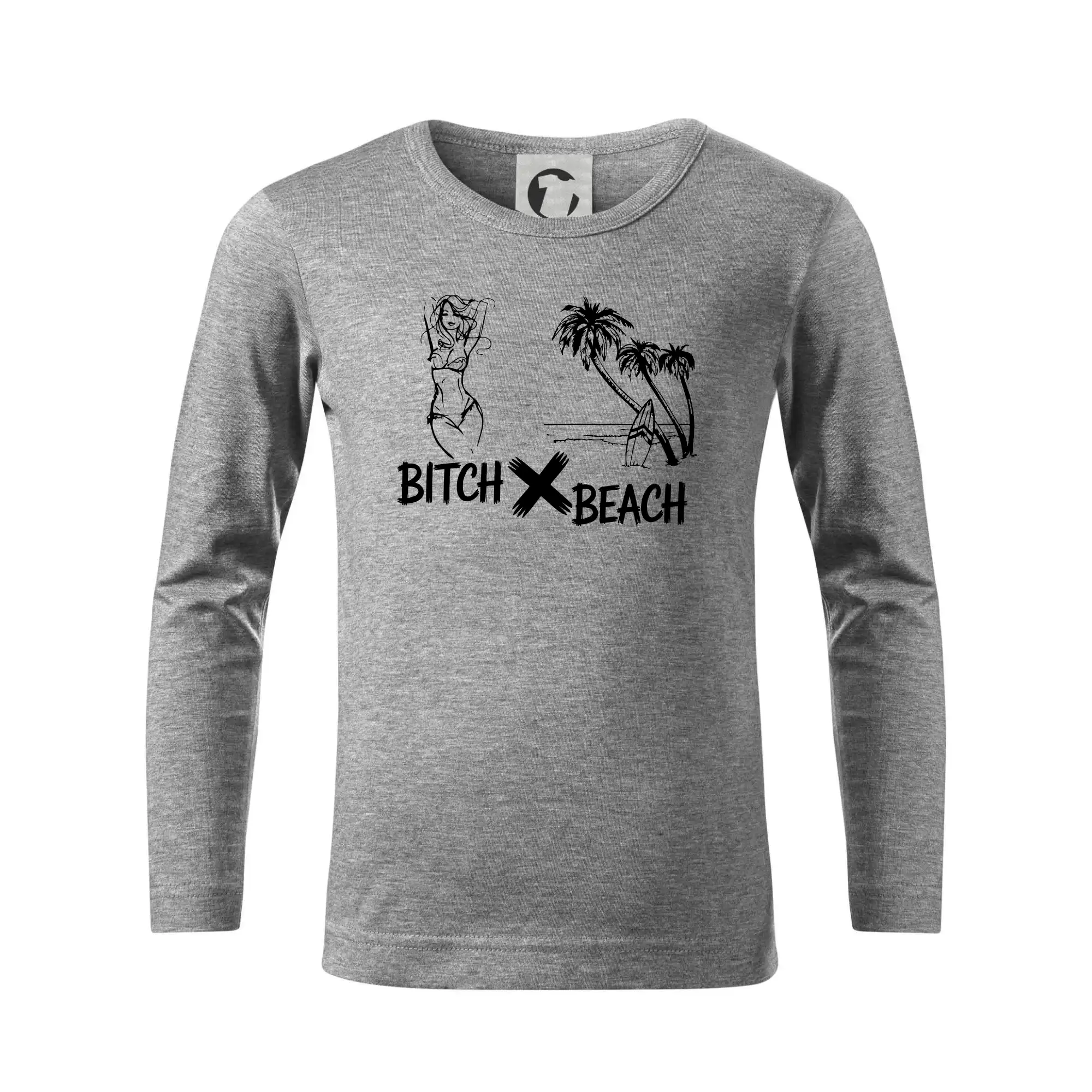Ďalšie tričká pre školákov - Anglický slovníček - Bitch Beach - Tričko detské Long Sleeve