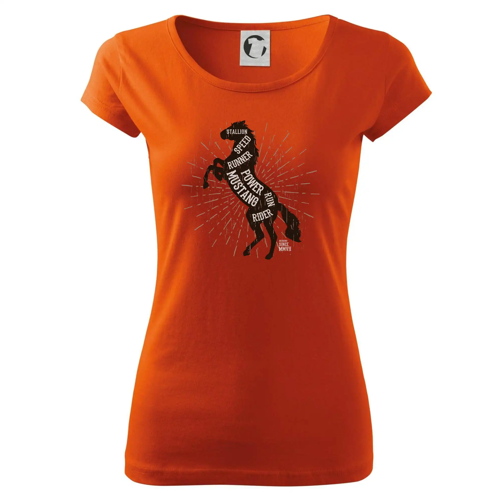 Tričká s koňmi - Horse mustang - Dámske tričko Pure