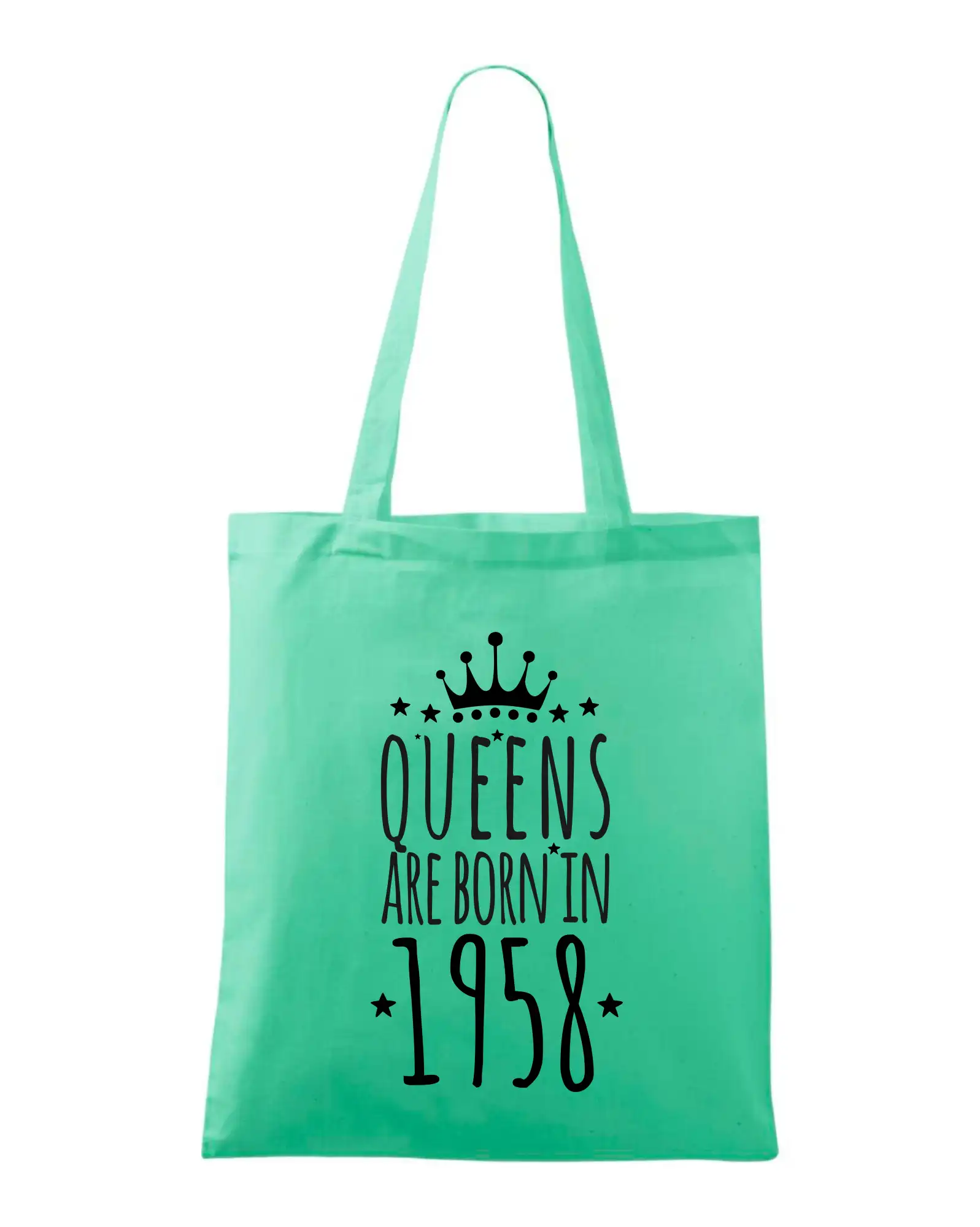 Trička s ročníkom 1958 - Queens are born in 1958 - Taška bavlnená