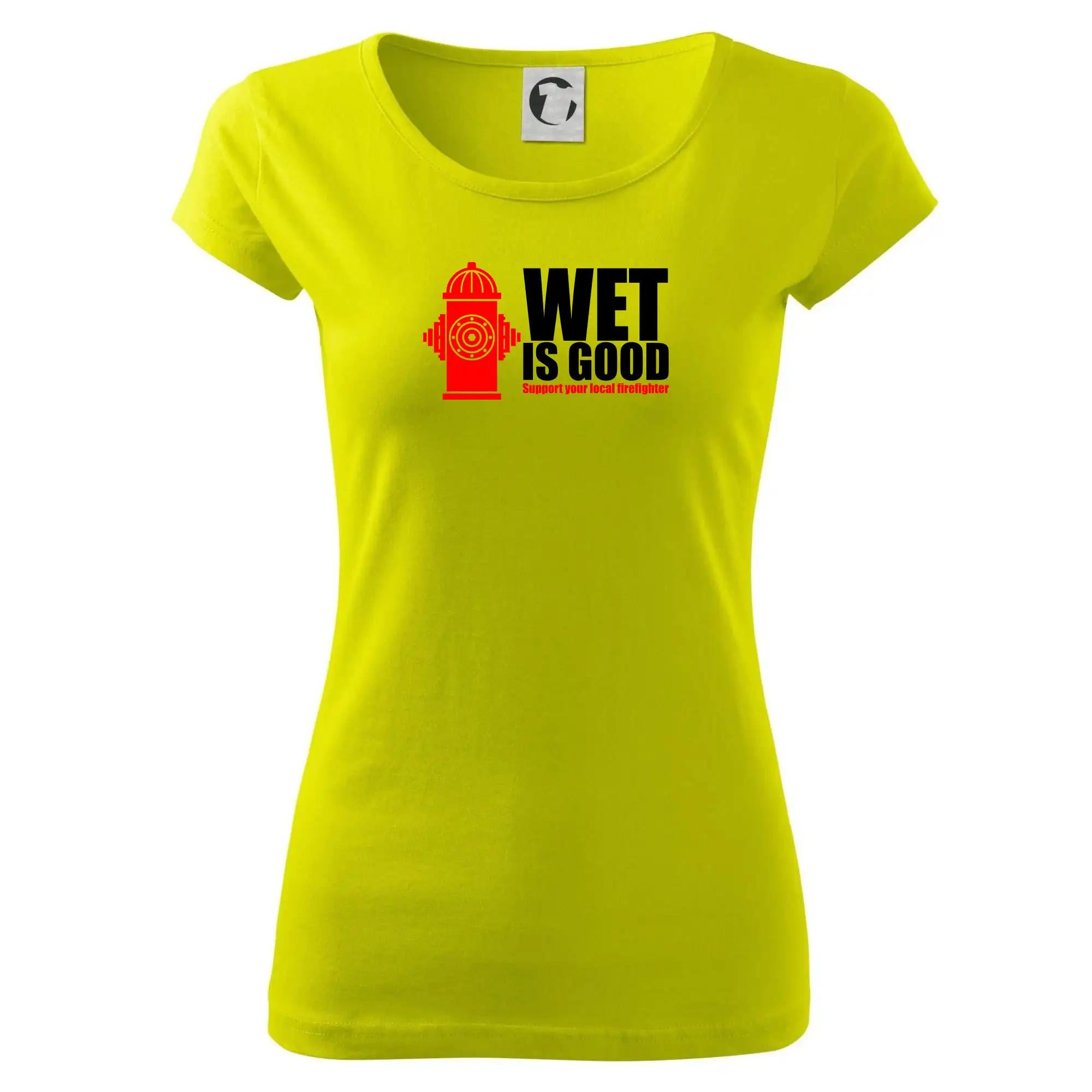 Originálne tričká pre hasičov - Wet is good - Dámske tričko Pure