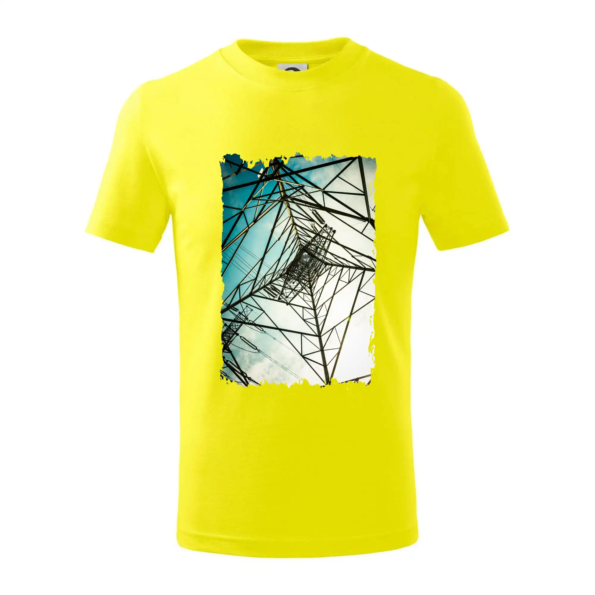 Vtipné tričká do práce - Farebné nebo - stožiare vysokého napätia - Tričko detské bavlnené