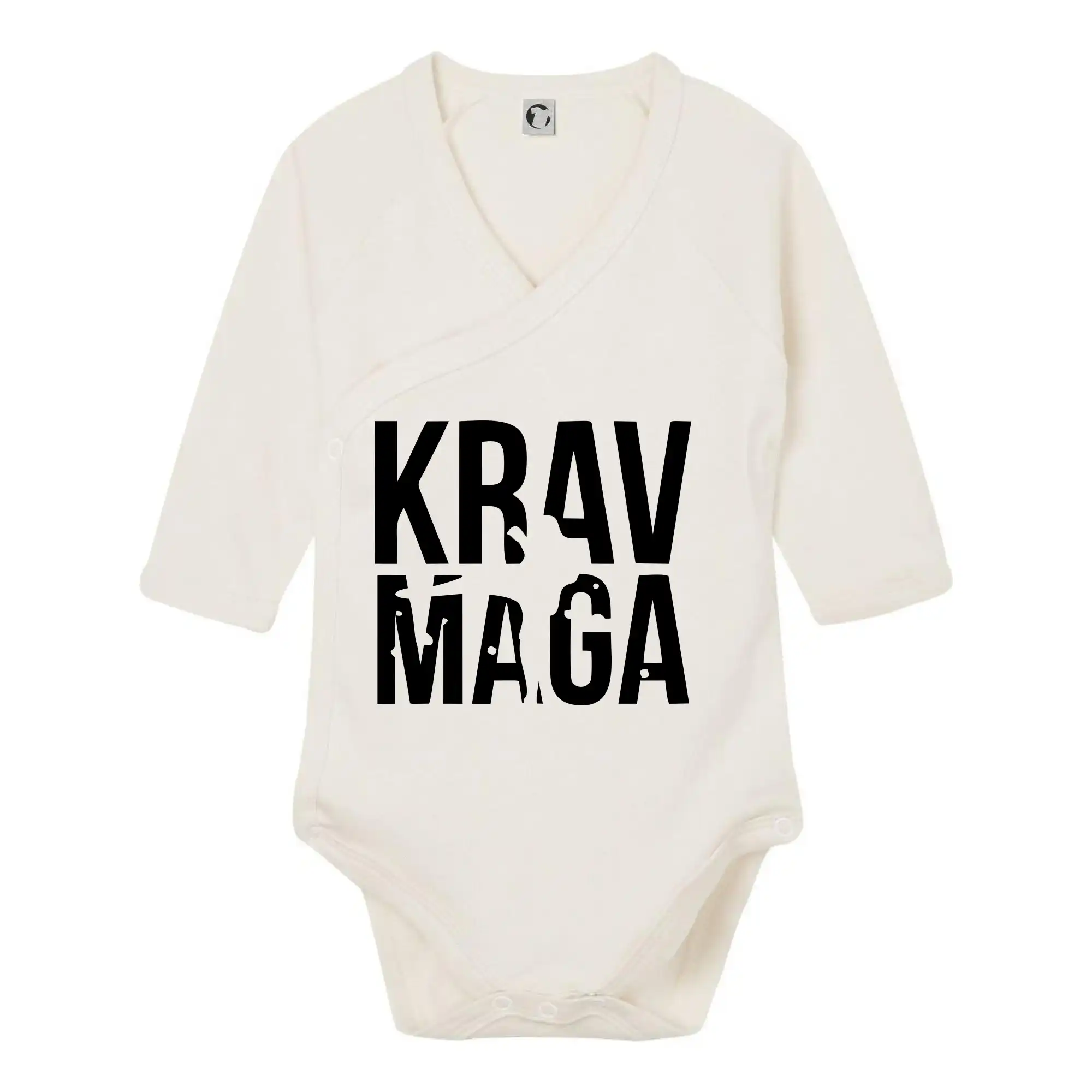 Tričká na box - Nápis Krav Maga - Body zavinovacie s dlhým rukávom