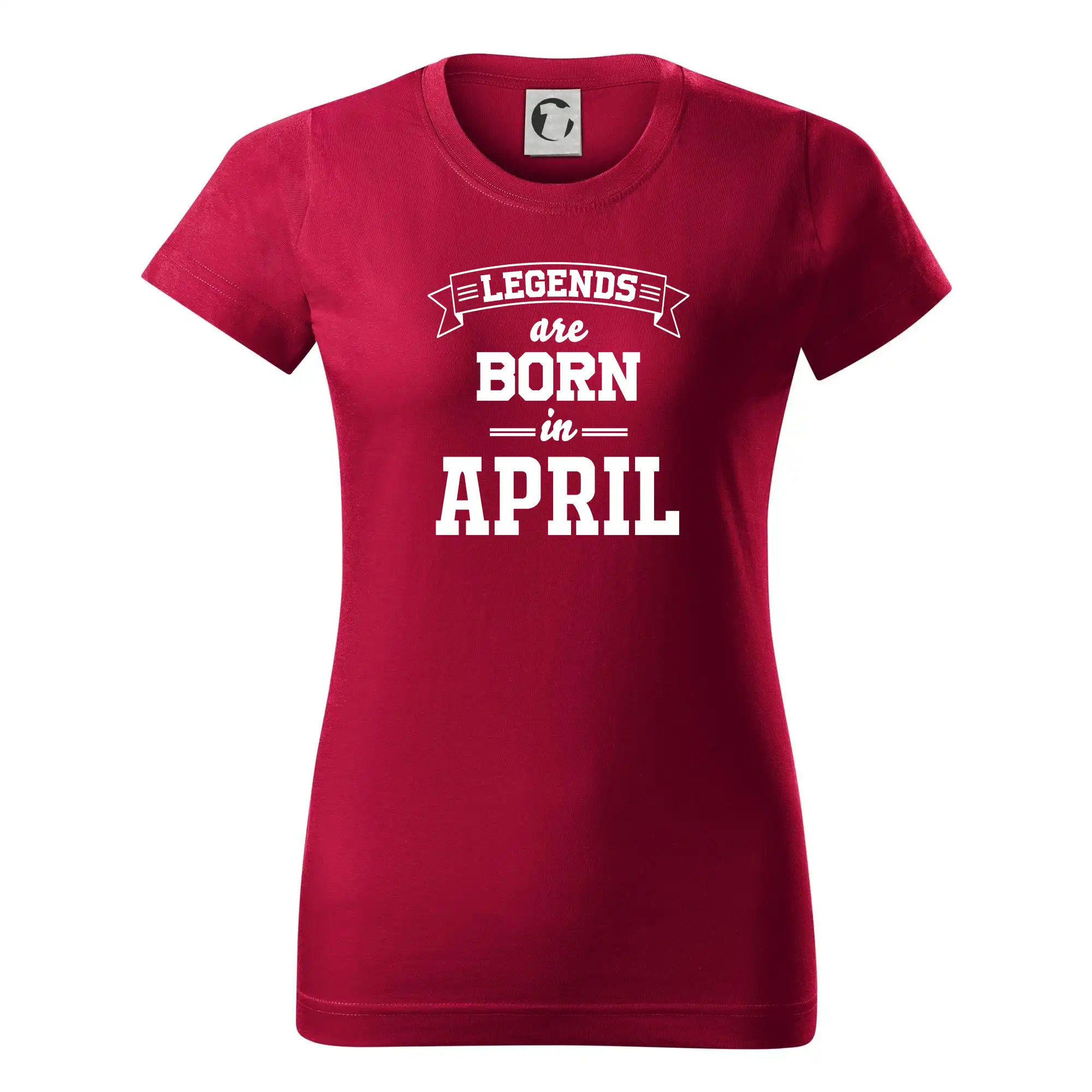 Tričká pre narodených v apríli - Legends are born in April - Dámske tričko basic - ľahko voľnejšie a dlhšie
