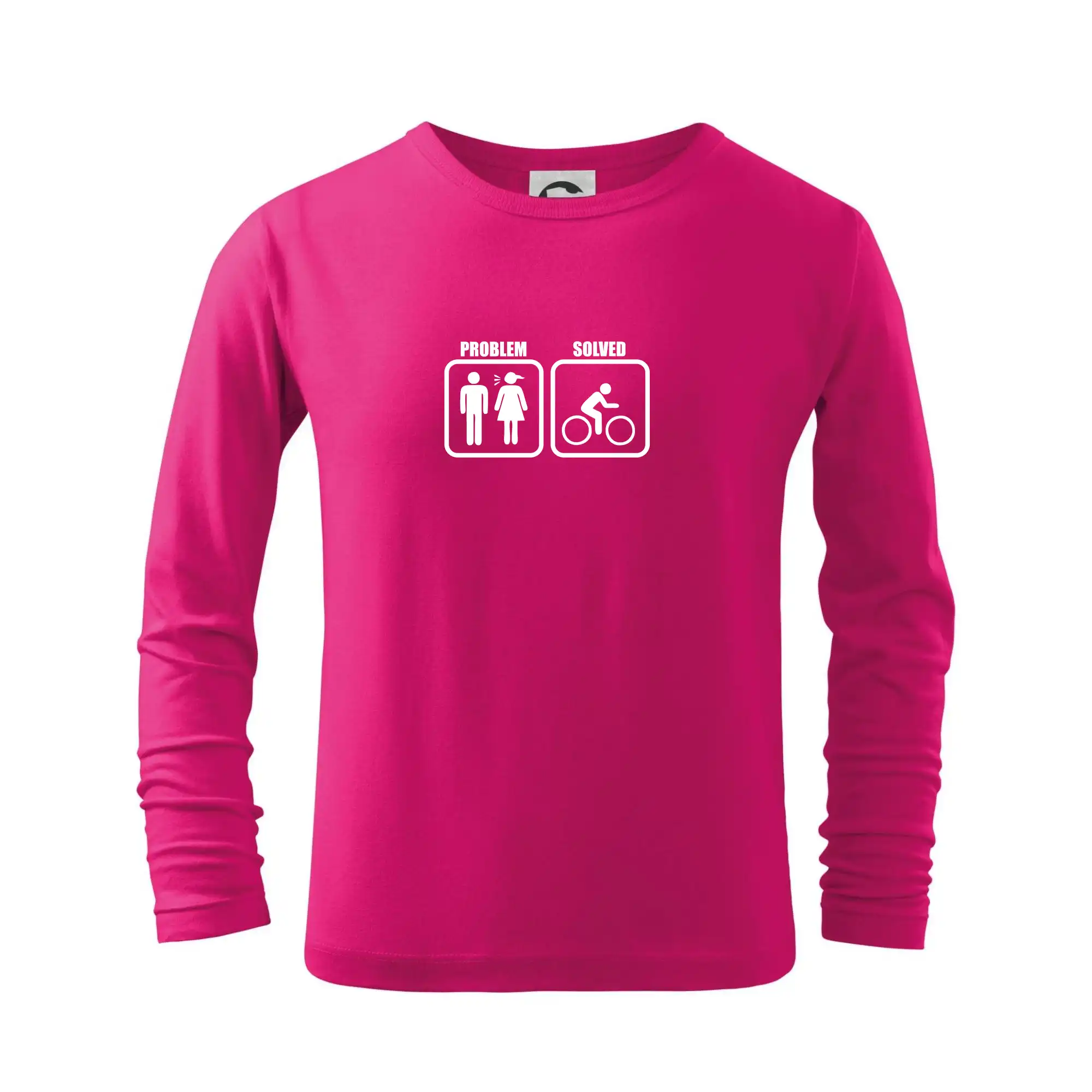 Tričká Problem Solved - Problém - Bicykel - Tričko detské Long Sleeve