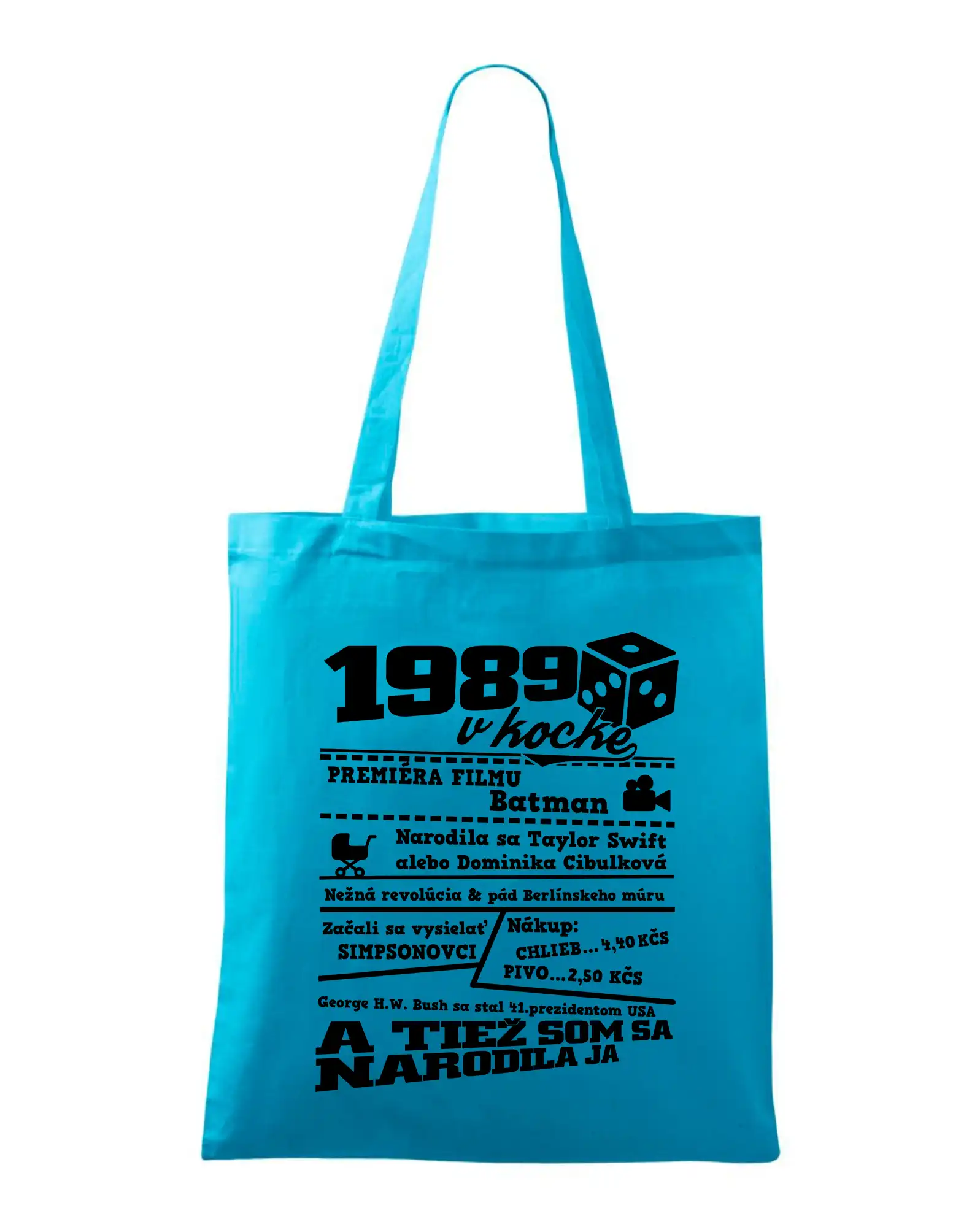 Trička s ročníkom 1989 - 1989 v kocke - Taška bavlnená