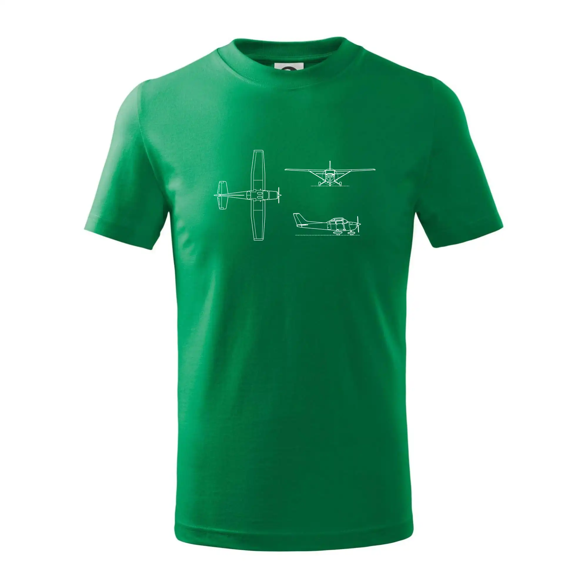 Tričká s lietadlami - Obrys Cessna 172 Skyhawk - Tričko detské bavlnené