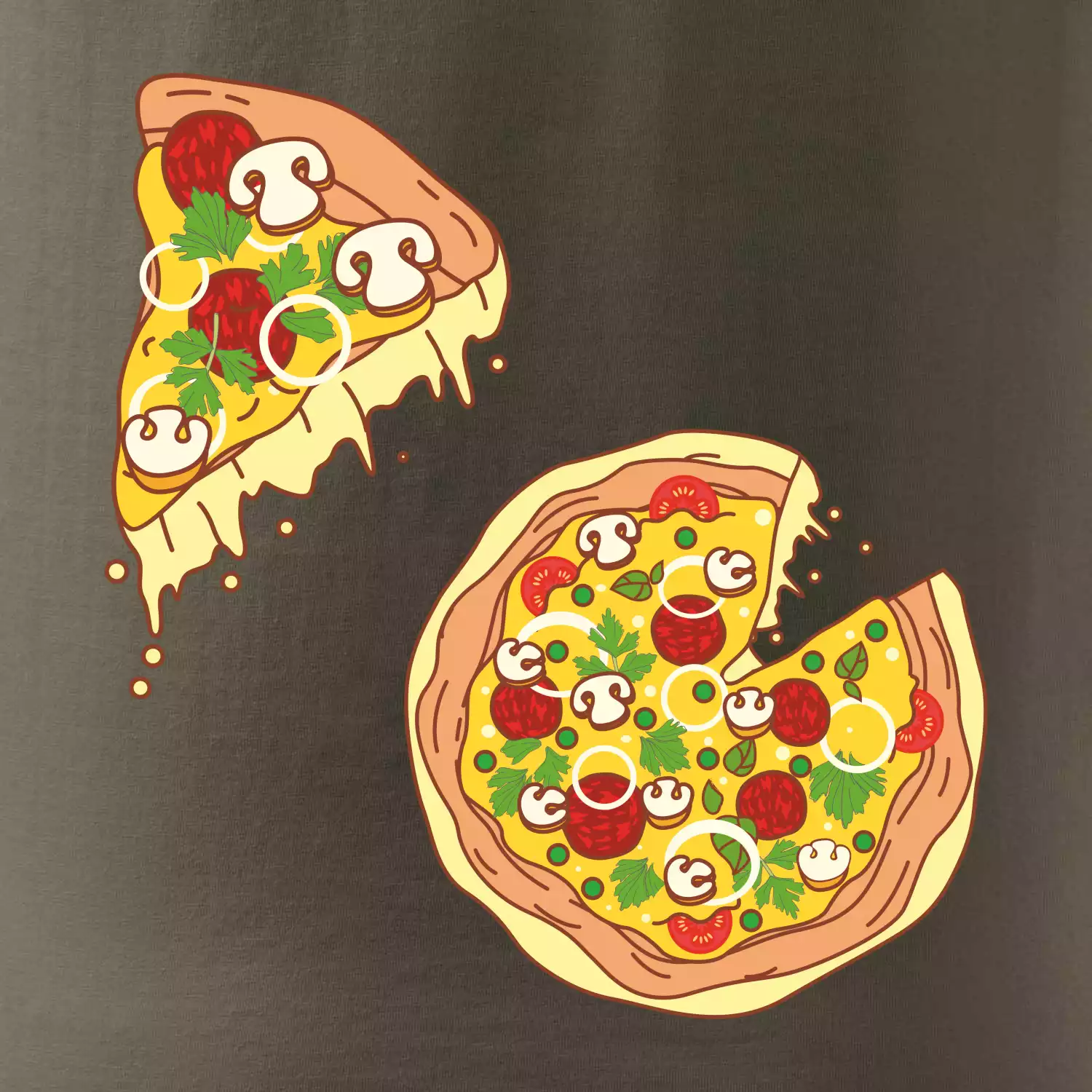 Pizza + Pizza kousek