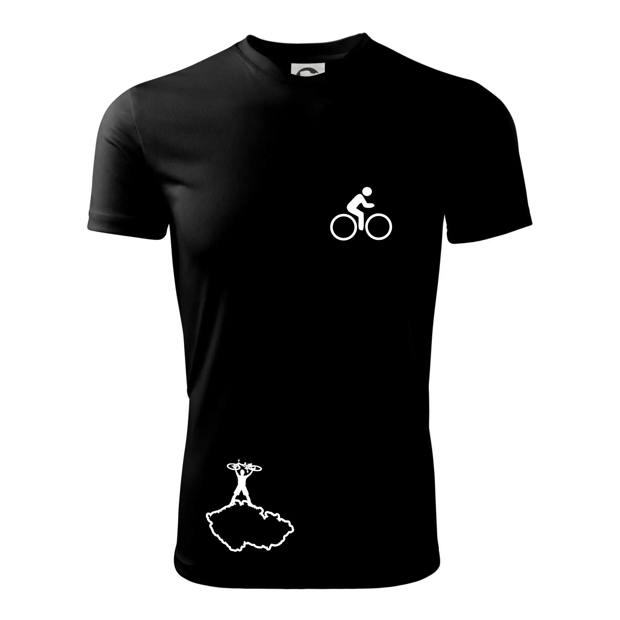 Mapa ČR + kolo na prsu