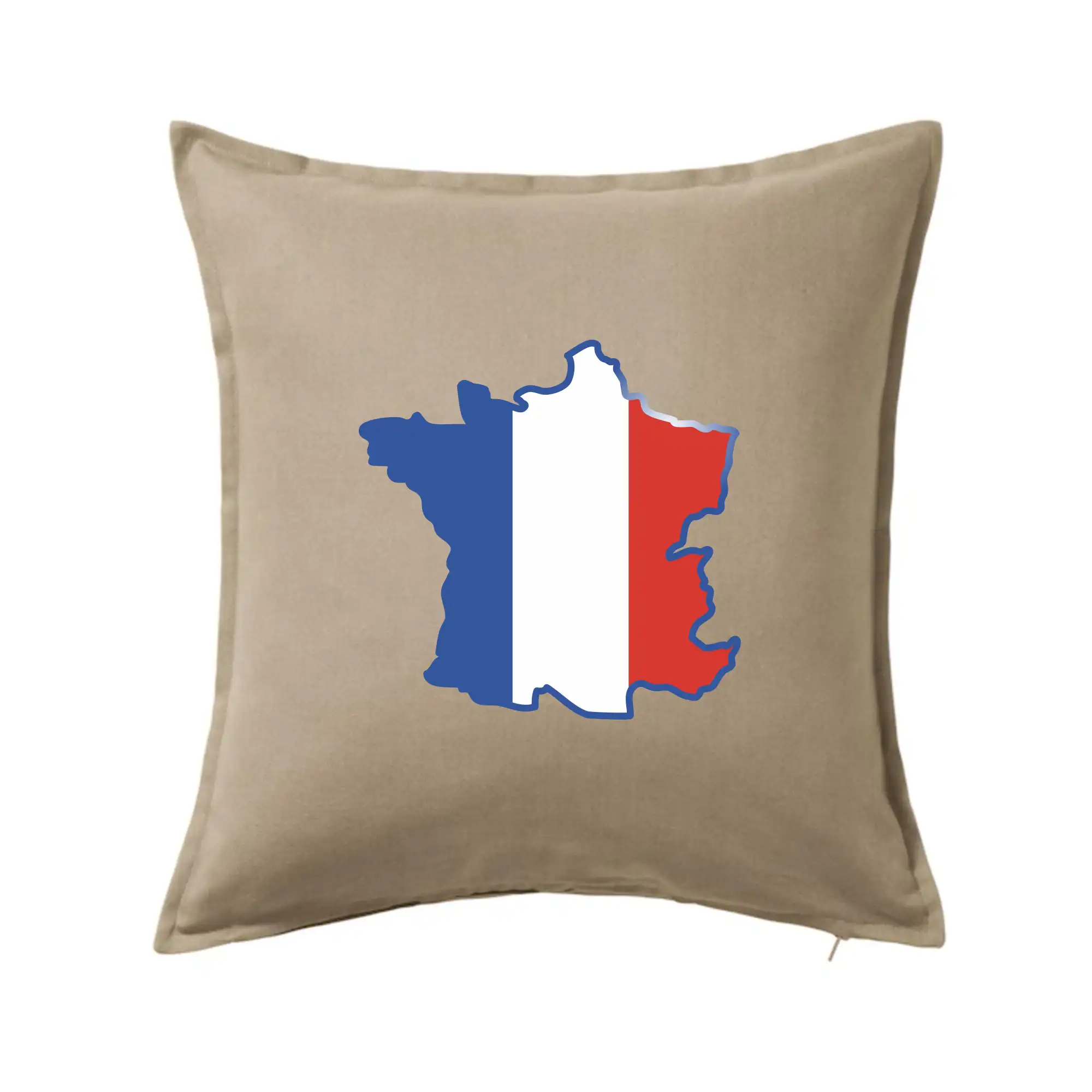 Tričká Francúzsko - Francúzska vlajka mapa obrys - Vankúš 50x50