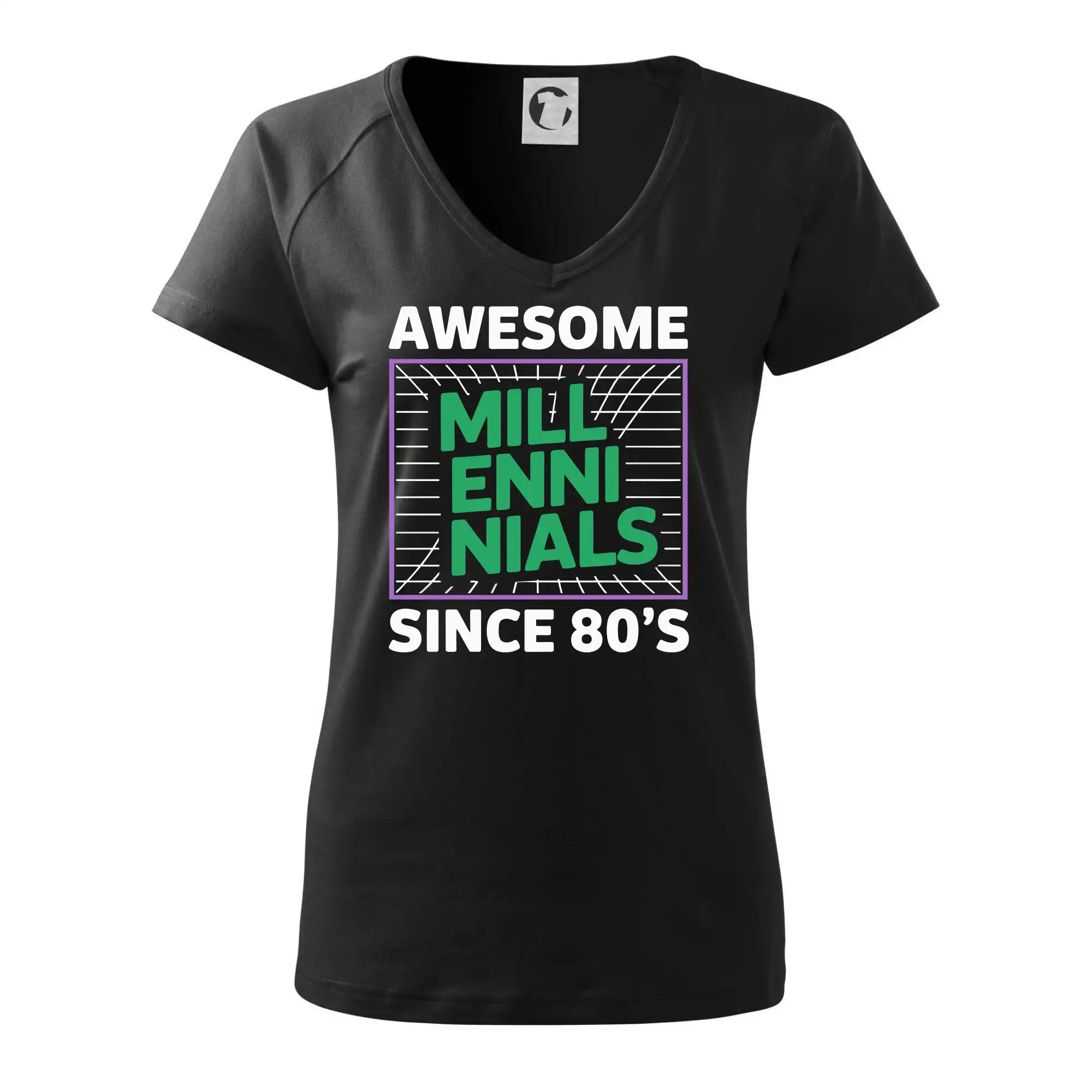 Tričká s motívmi ktoré frčia na internete - Generace Y - Zelený Awesome Millennials Since 80's - Tričko dámske Dream