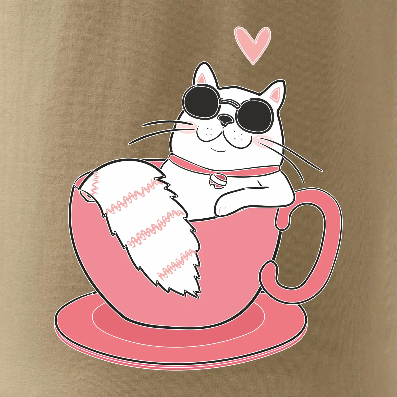 Hustá kočka v hrníčku