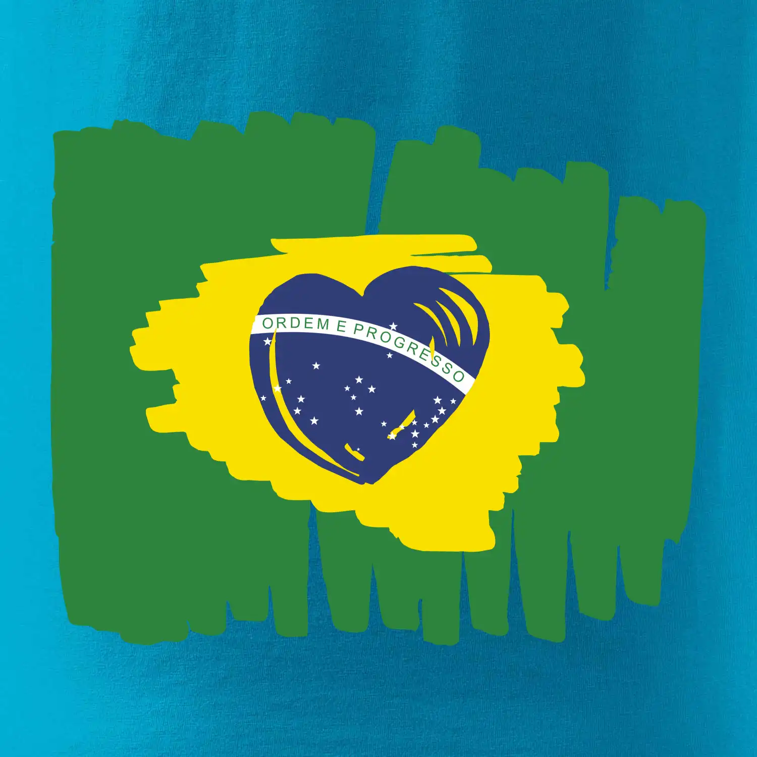 Brazílie vlajka srdce