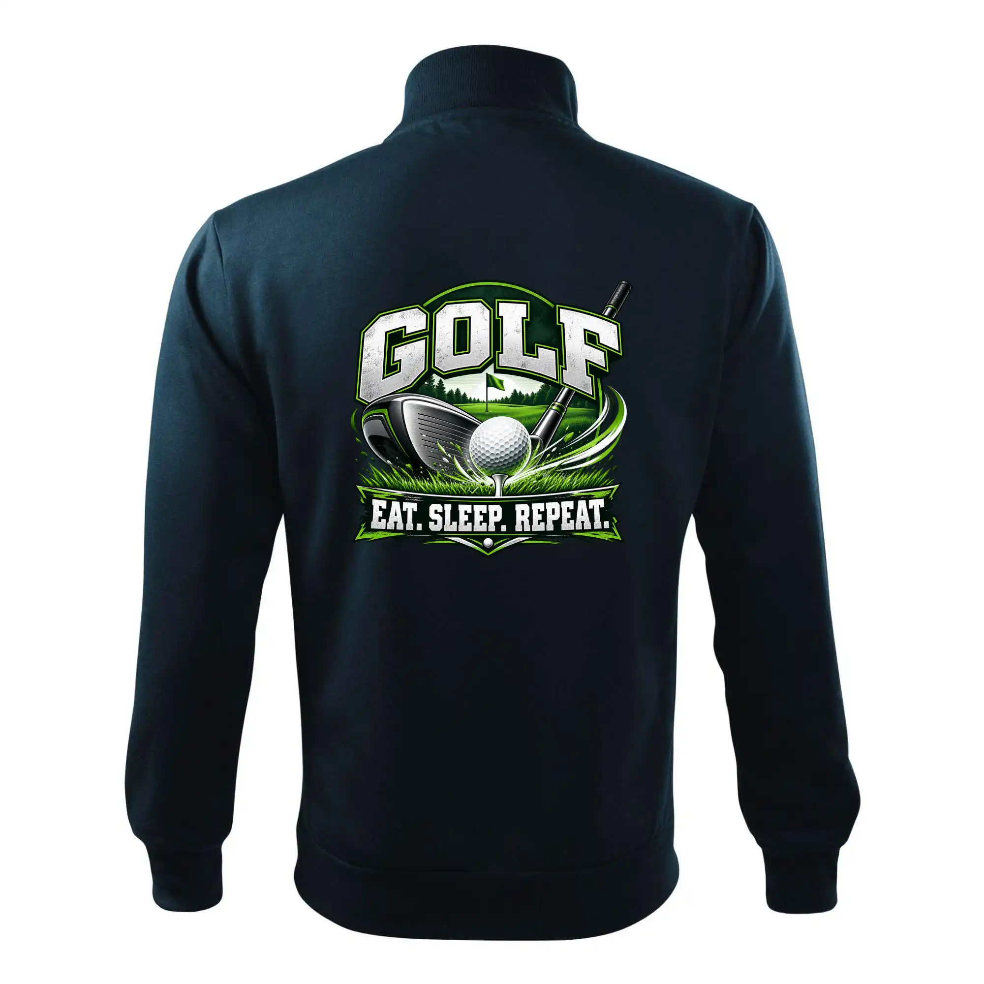 Golfová hůl s míčkem eat sleep repeat