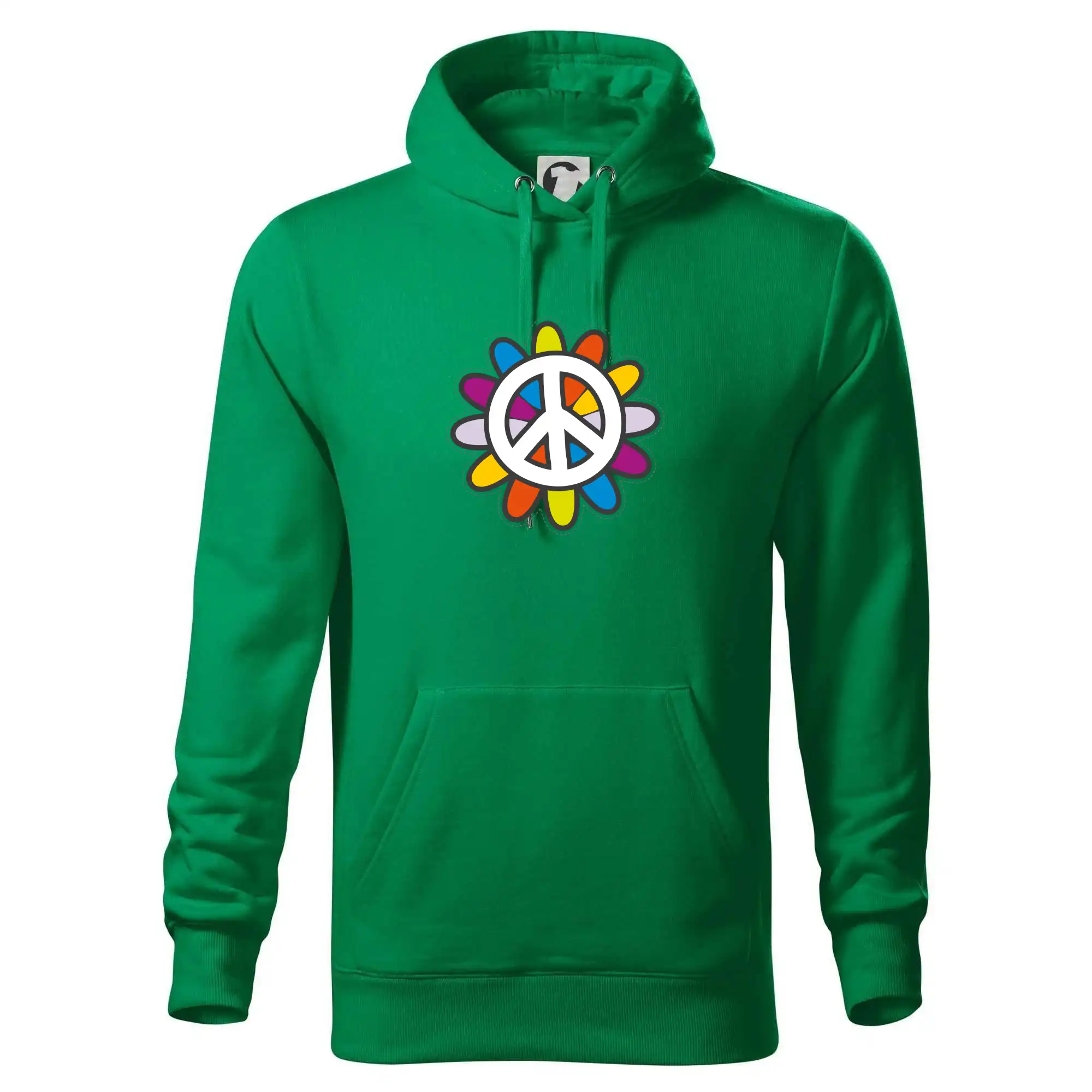 Peace symbol s kreslenou květinou