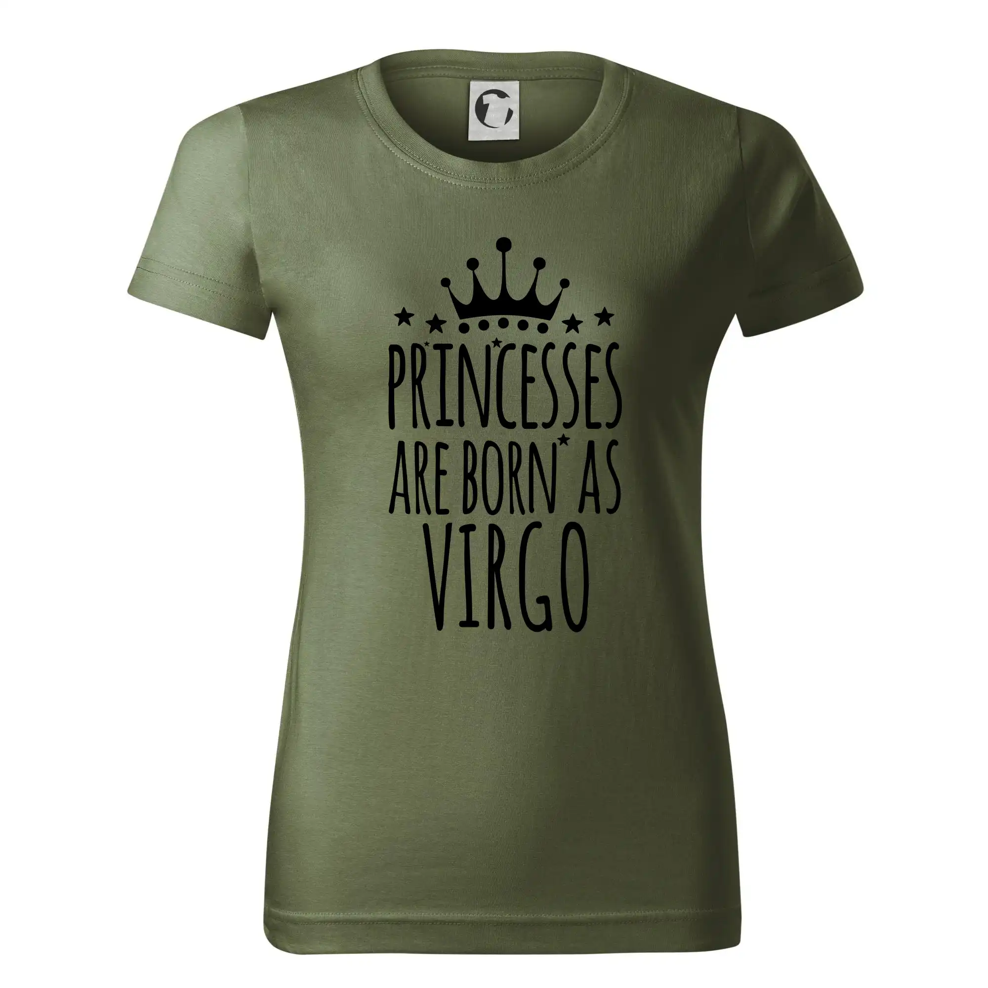 Tričká panna - Princesses are born as Virgo - Panna - Dámske tričko basic - ľahko voľnejšie a dlhšie