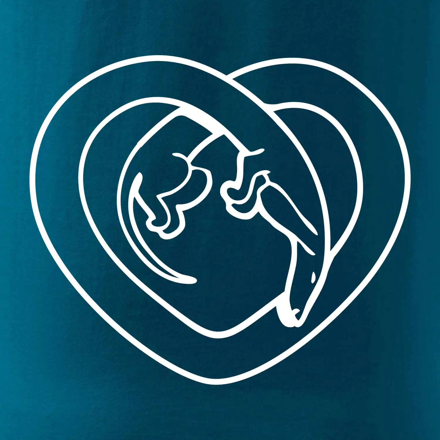 Jezevčík srdce - obrys