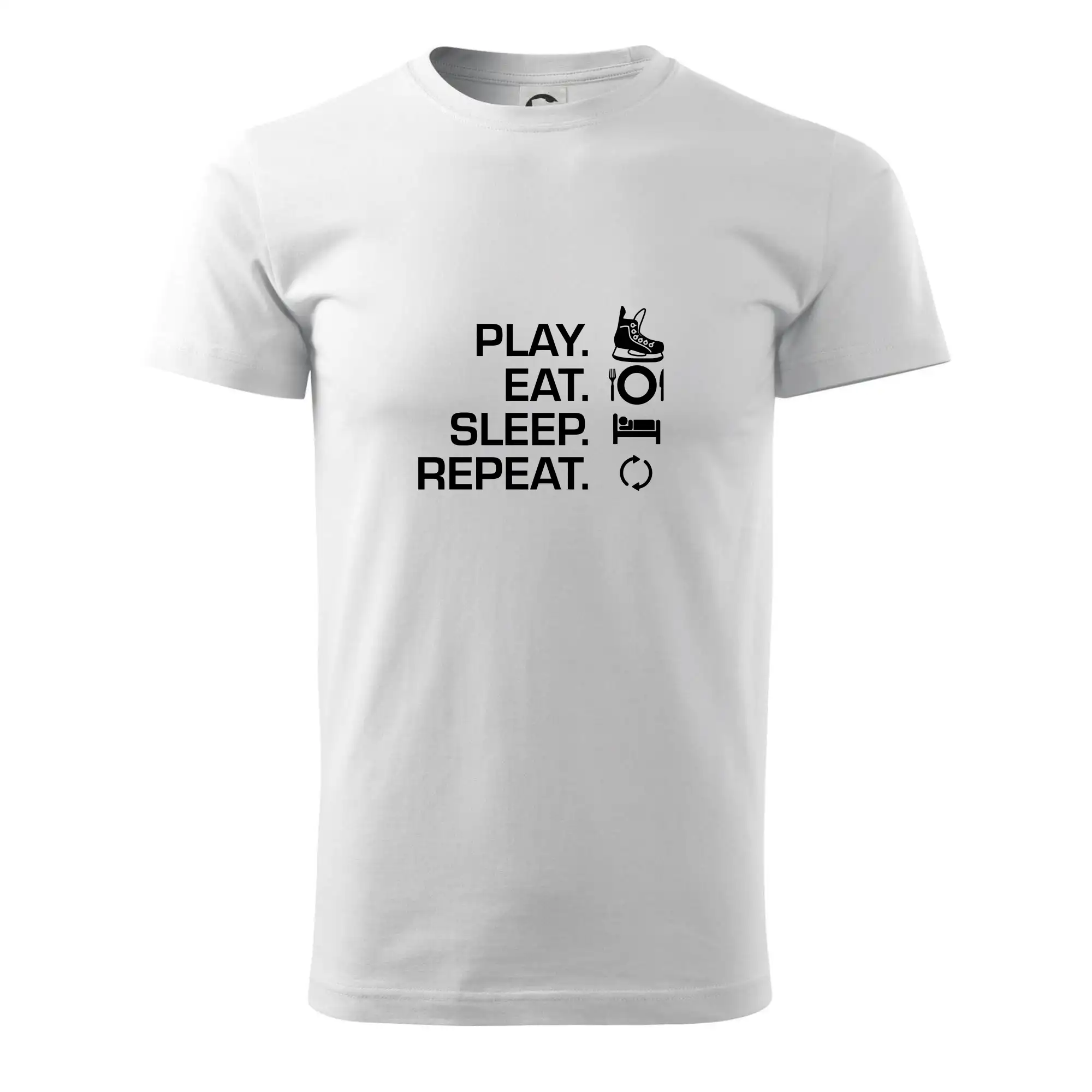 Hokejová trička - Play Eat Sleep Repeat hokej - Pánske tričko nižšej gramáže