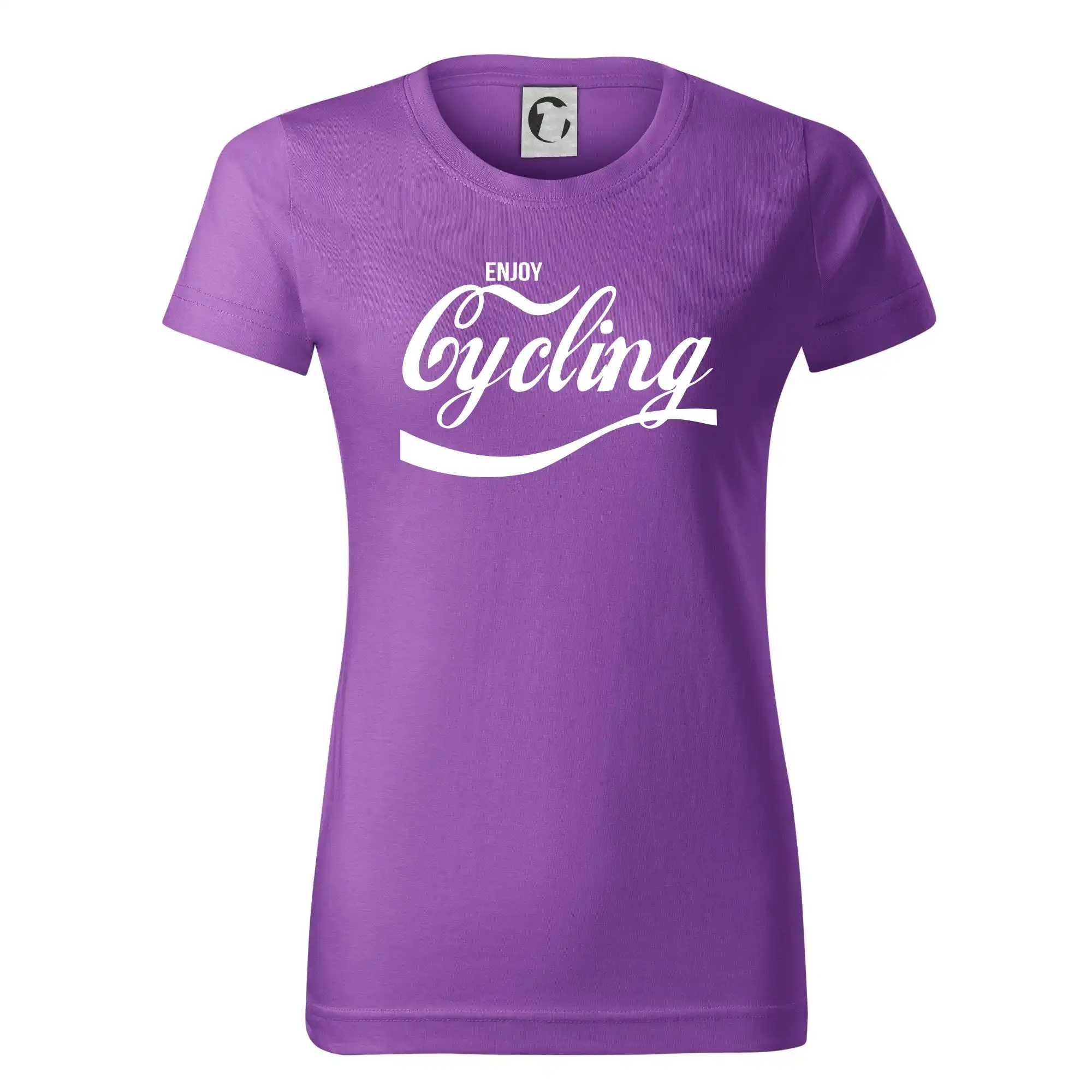 Tričko ako darček pre cyklistu - Enjoy Cycling - Dámske tričko basic - ľahko voľnejšie a dlhšie