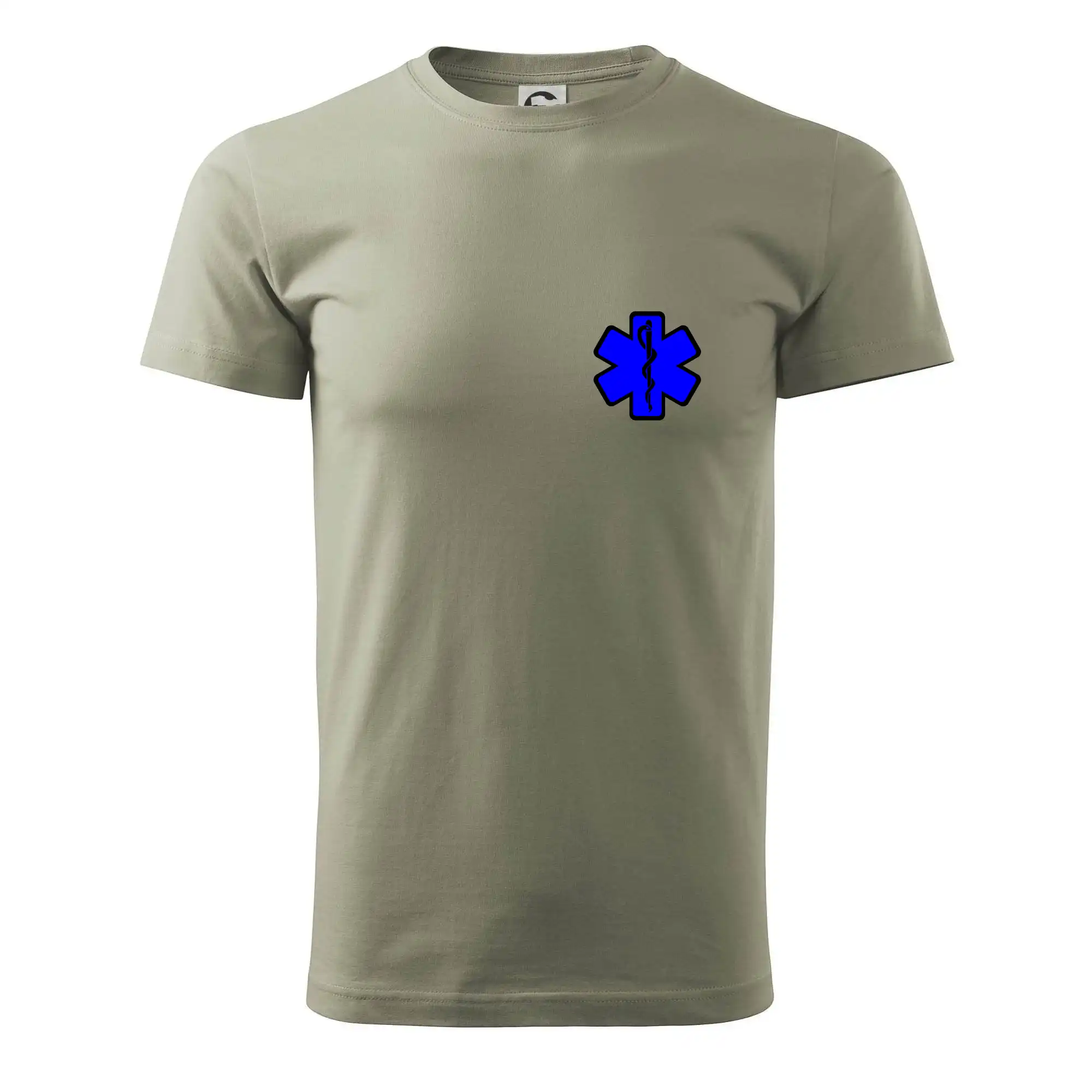 Tričká a mikiny pre záchranárov a lekárov - Kvalitné oblečenie pre zdravotníkov - Rescue - Hviezda na prsníku + nápis na chrbte - Klasické pánske tričko vyššej gramáže