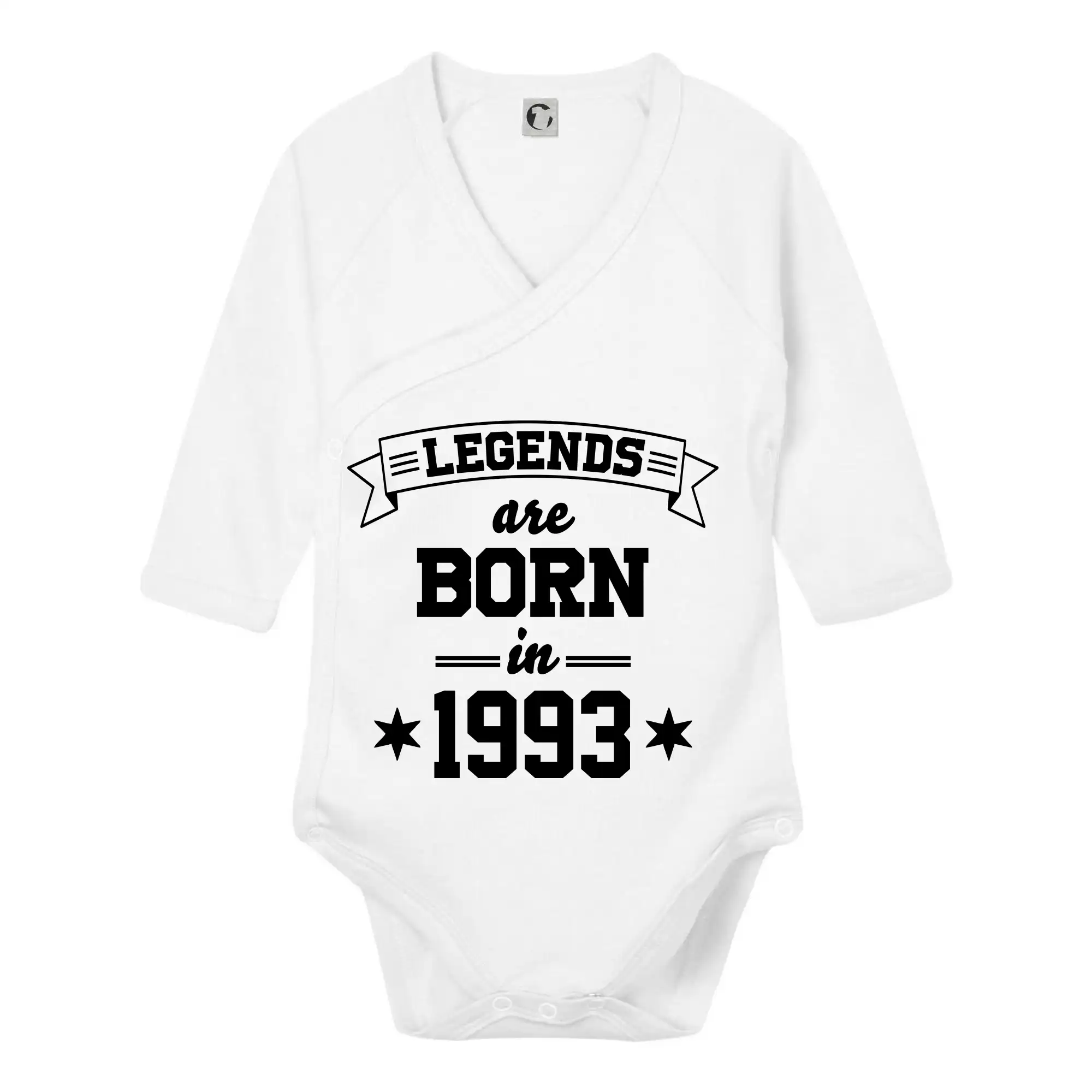Tričká k narodeninám - Legends are born in 1993 - Body zavinovacie s dlhým rukávom
