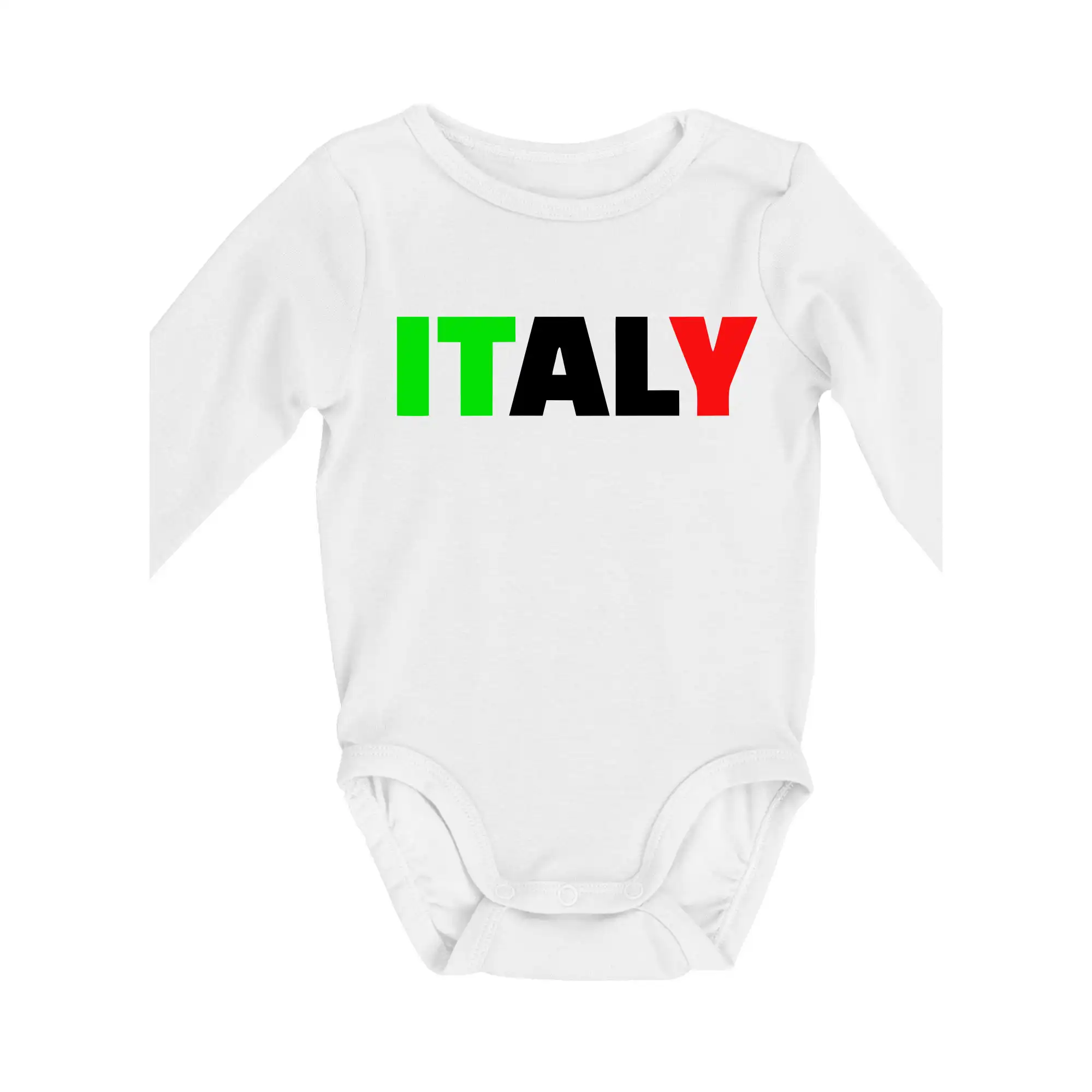 Tričká Taliansko - Italy Nápis - Body dojčenské s dlhým rukávom