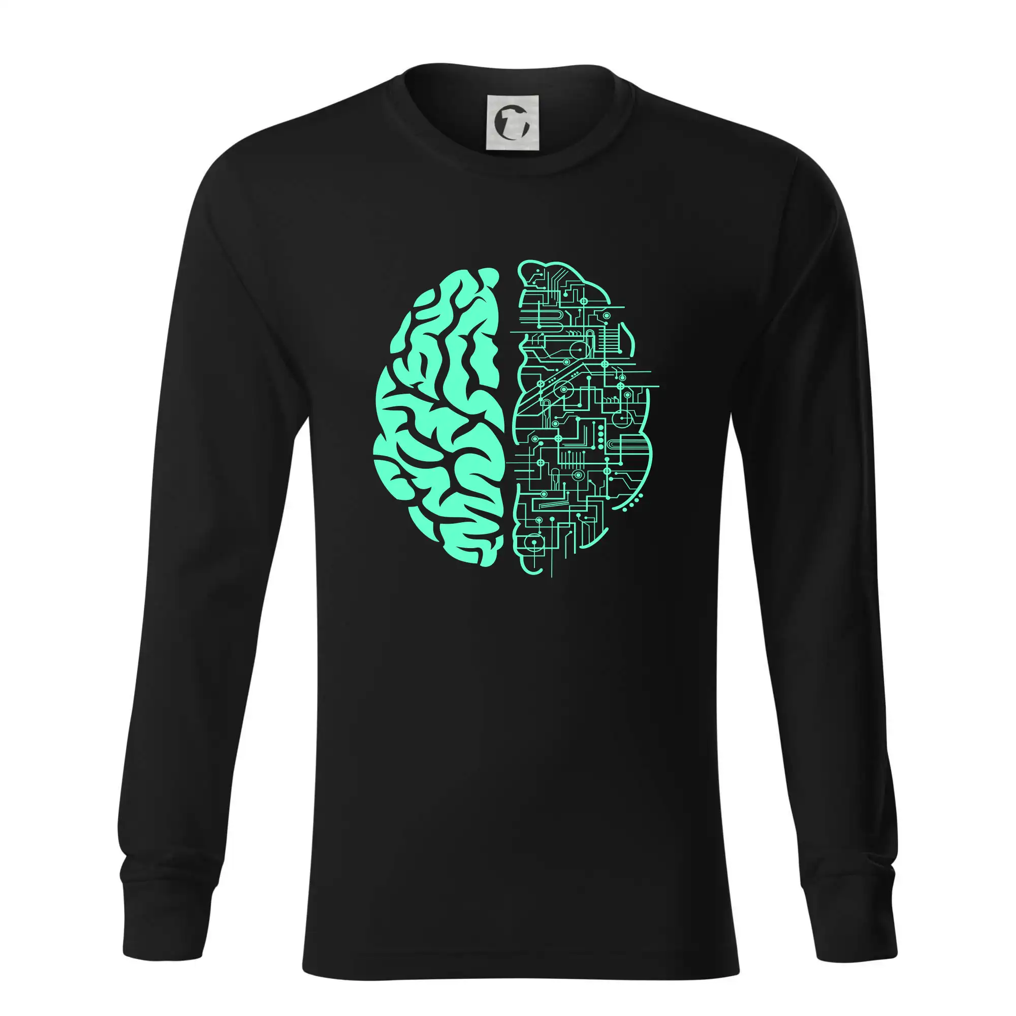 Grafické tričká - Electric Brain - Tričko s dlhým rukávom LS R05