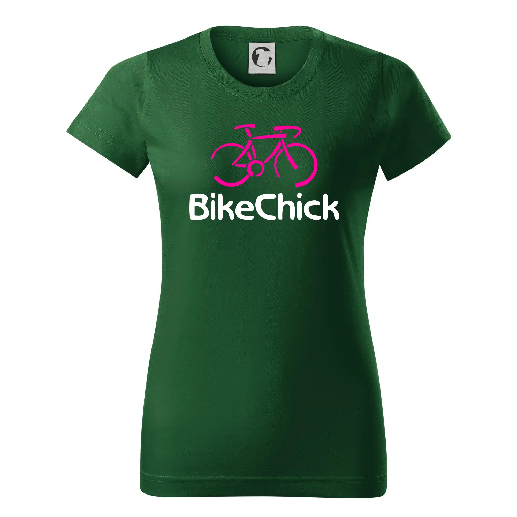 Tričko ako darček pre cyklistu - Bike Chick - Dámske tričko basic - ľahko voľnejšie a dlhšie