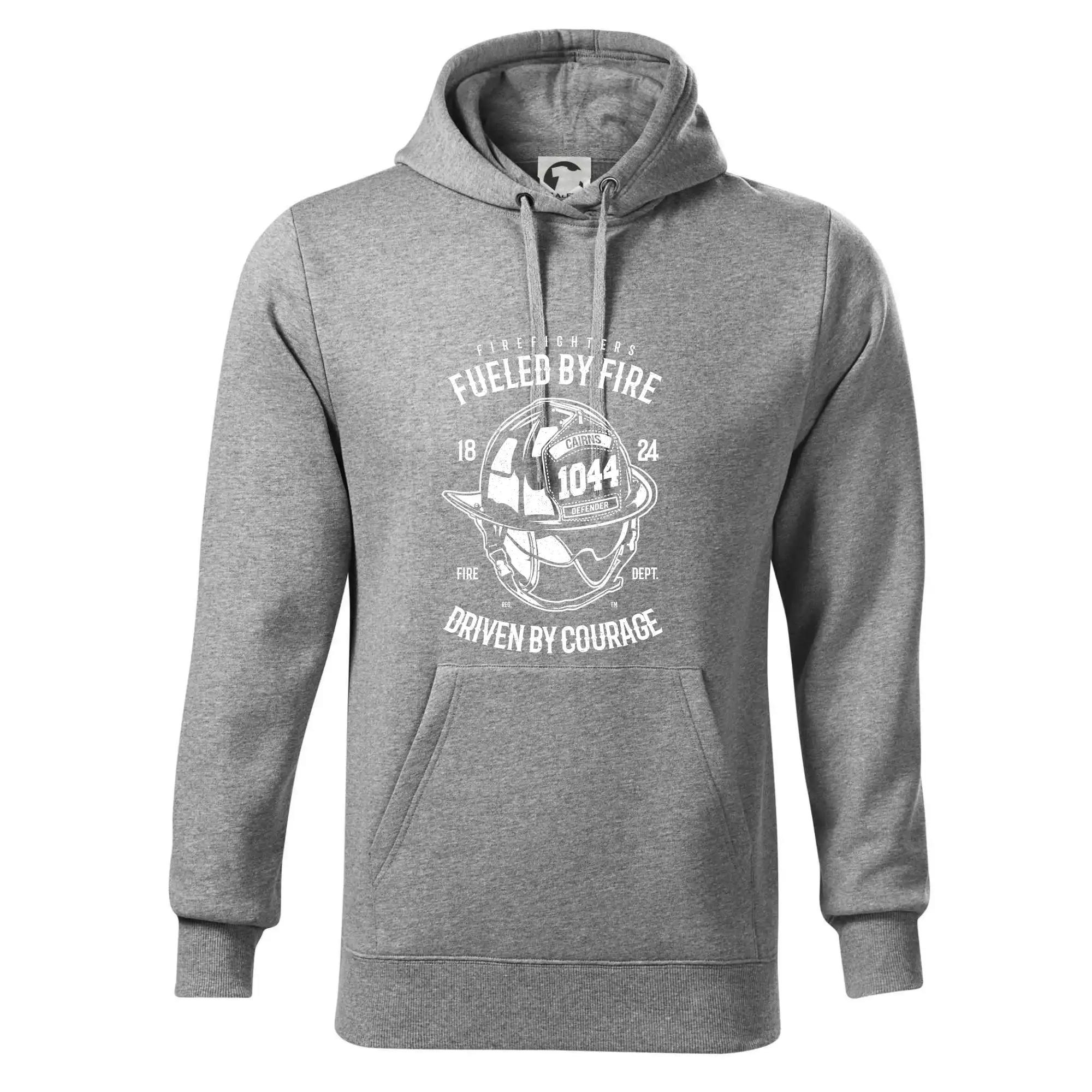 Originálne tričká pre hasičov - Fueled By Fire - Mikina pánska Cape s kapucňou