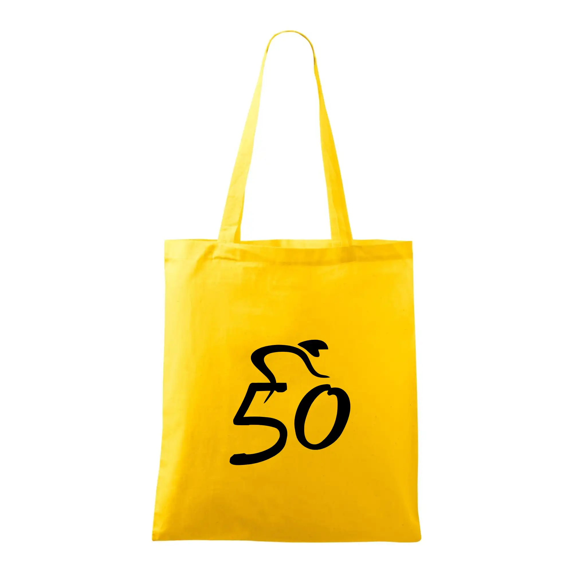 Trička k 50. narodeninám - Cyklista oslavuje päťdesiatku (50) - Taška bavlnená