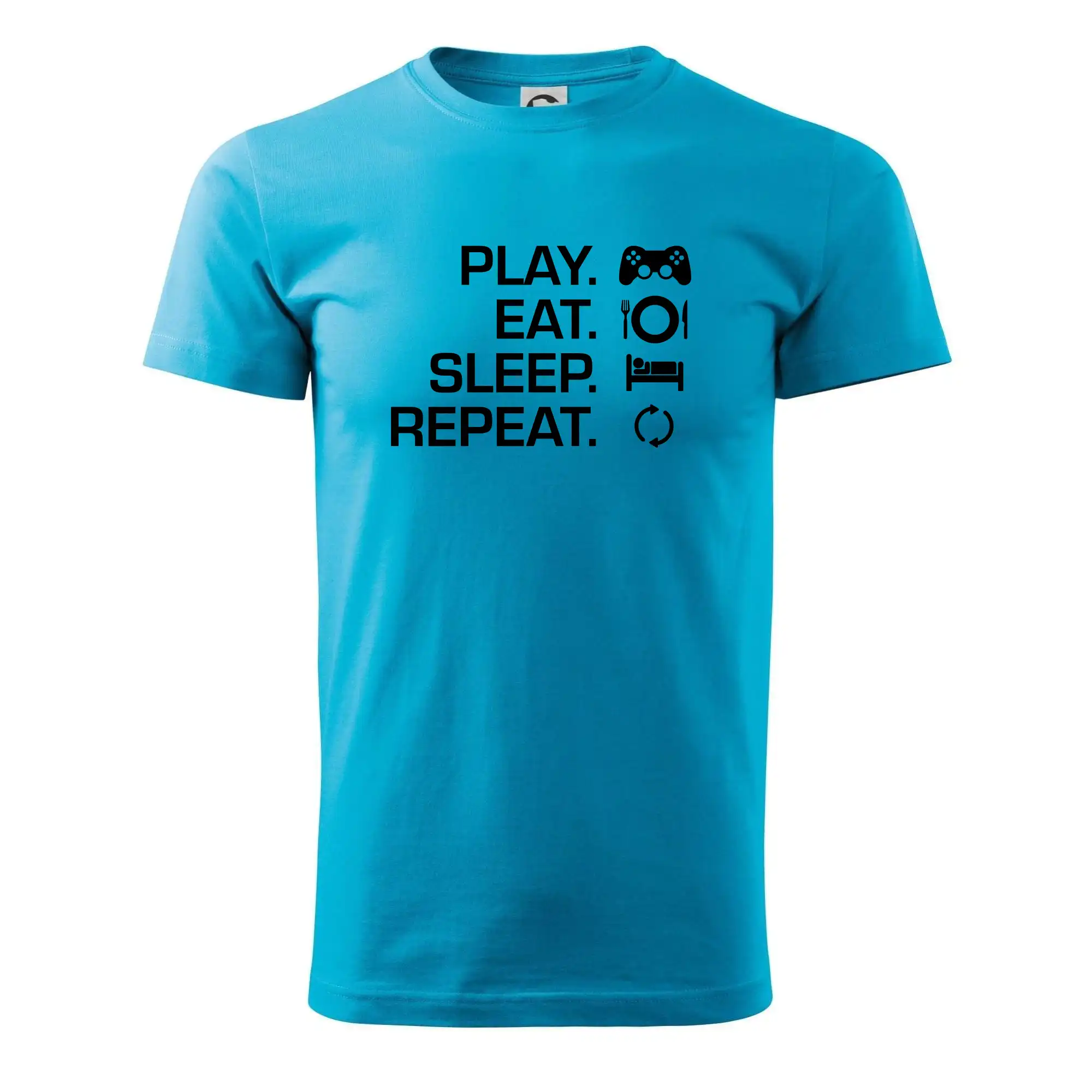 Eat sleep repeat - Play Eat Sleep Repeat game - Pánske tričko nižšej gramáže